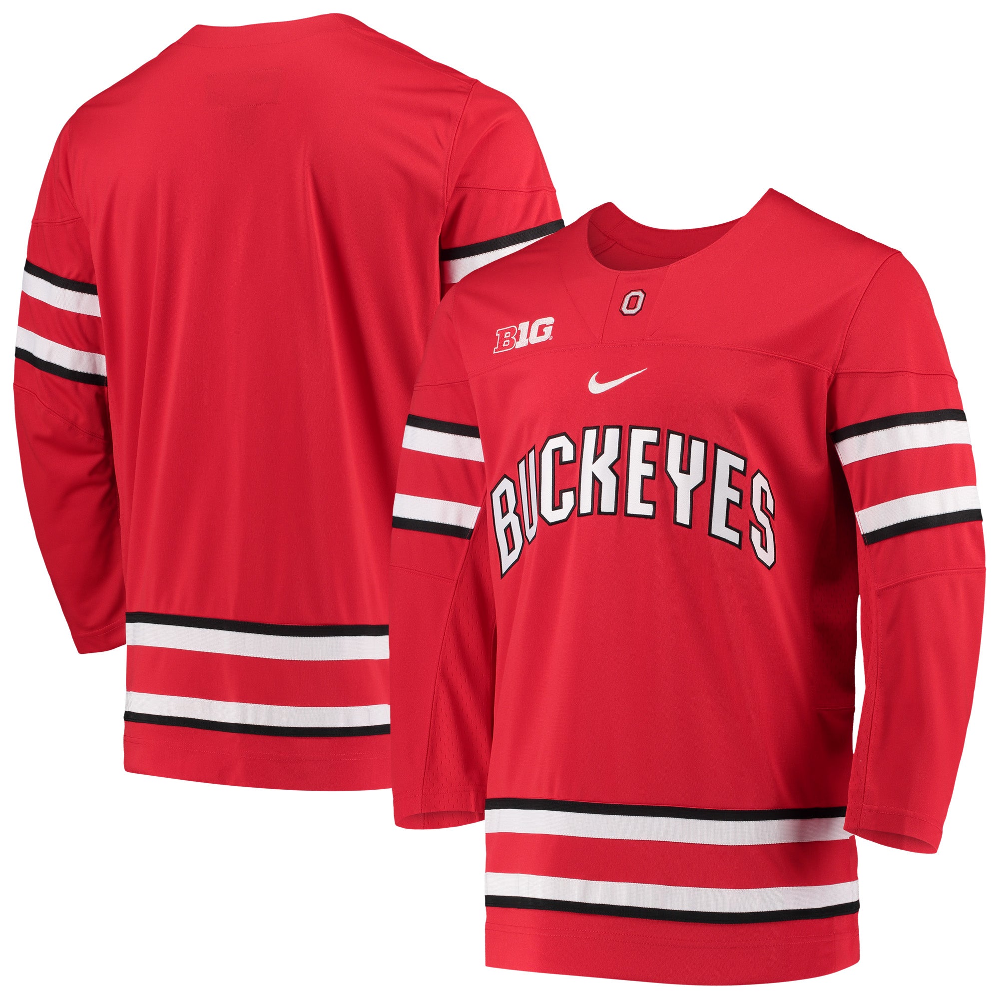 Men's Nike White Ohio State Buckeyes Replica College Hockey Jersey