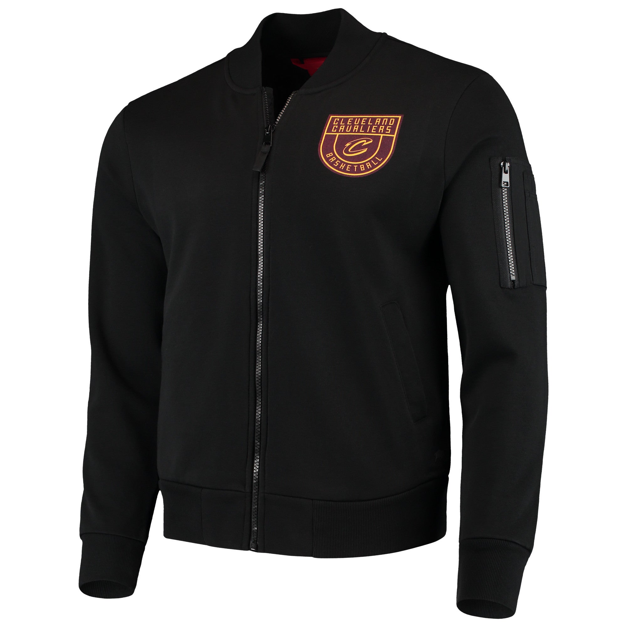 Sportiqe Cavaliers Maverick Fleece Bomber Full-Zip Jacket - Men's