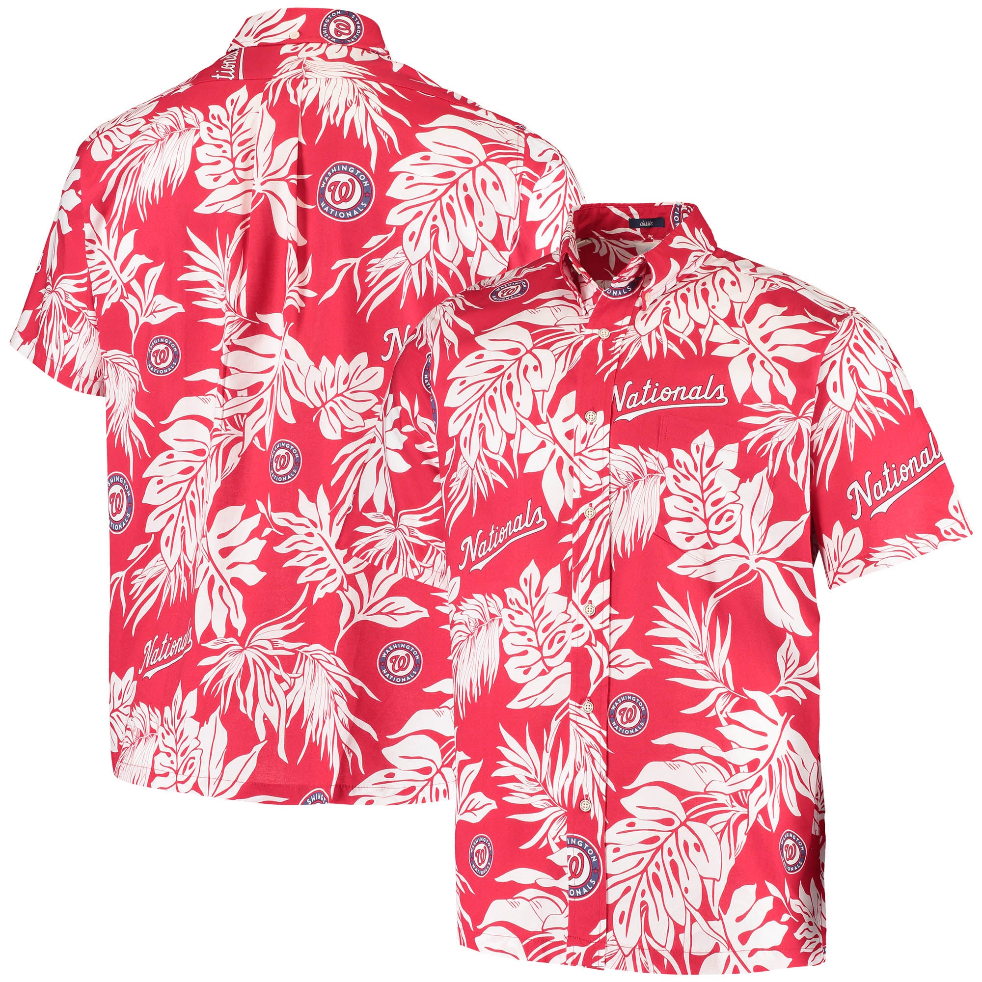 ALOHA Washington Nationals Reyn Spooner Scenic Button-Up Shirt US MEDIUM