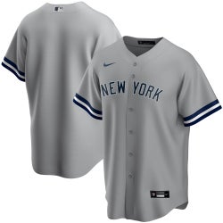 Boys' Grade School - Nike Yankees Road Replica Team Jersey - Grey