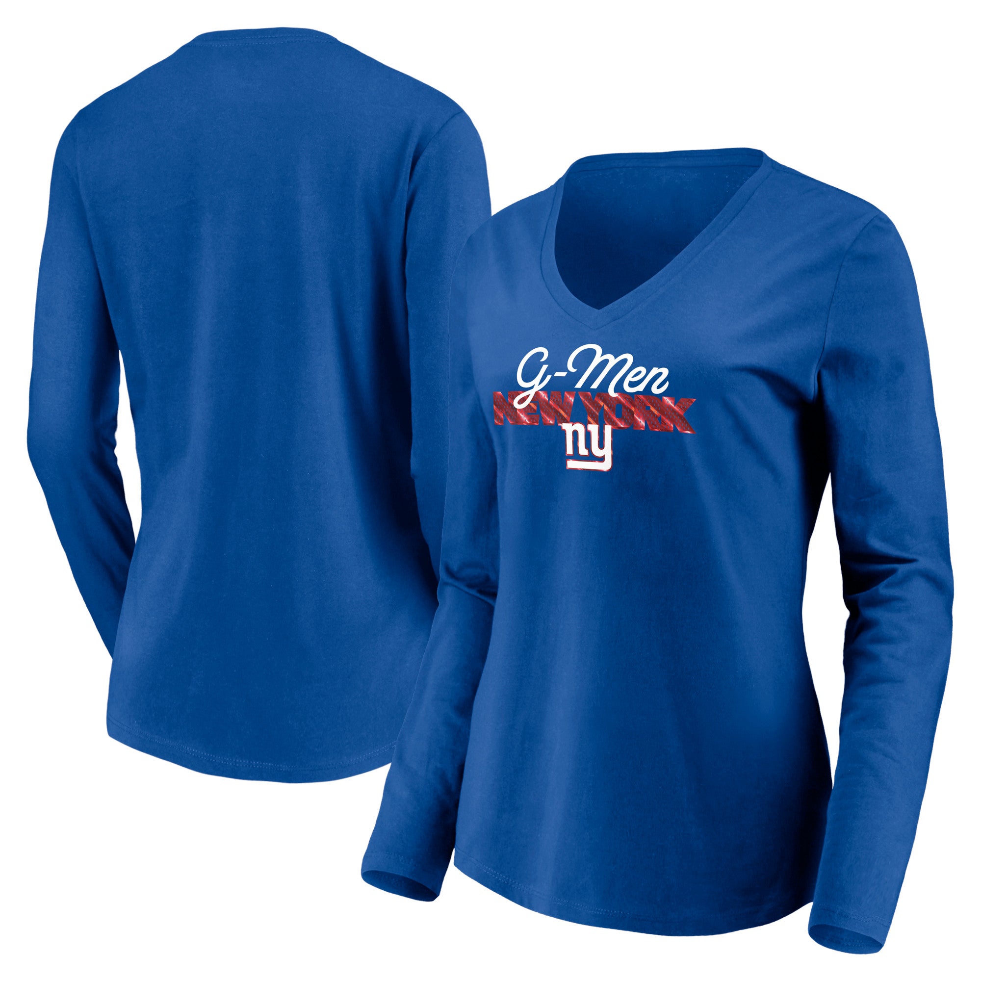 Fanatics Giants Highly Valued Long Sleeve V-Neck T-Shirt - Women's