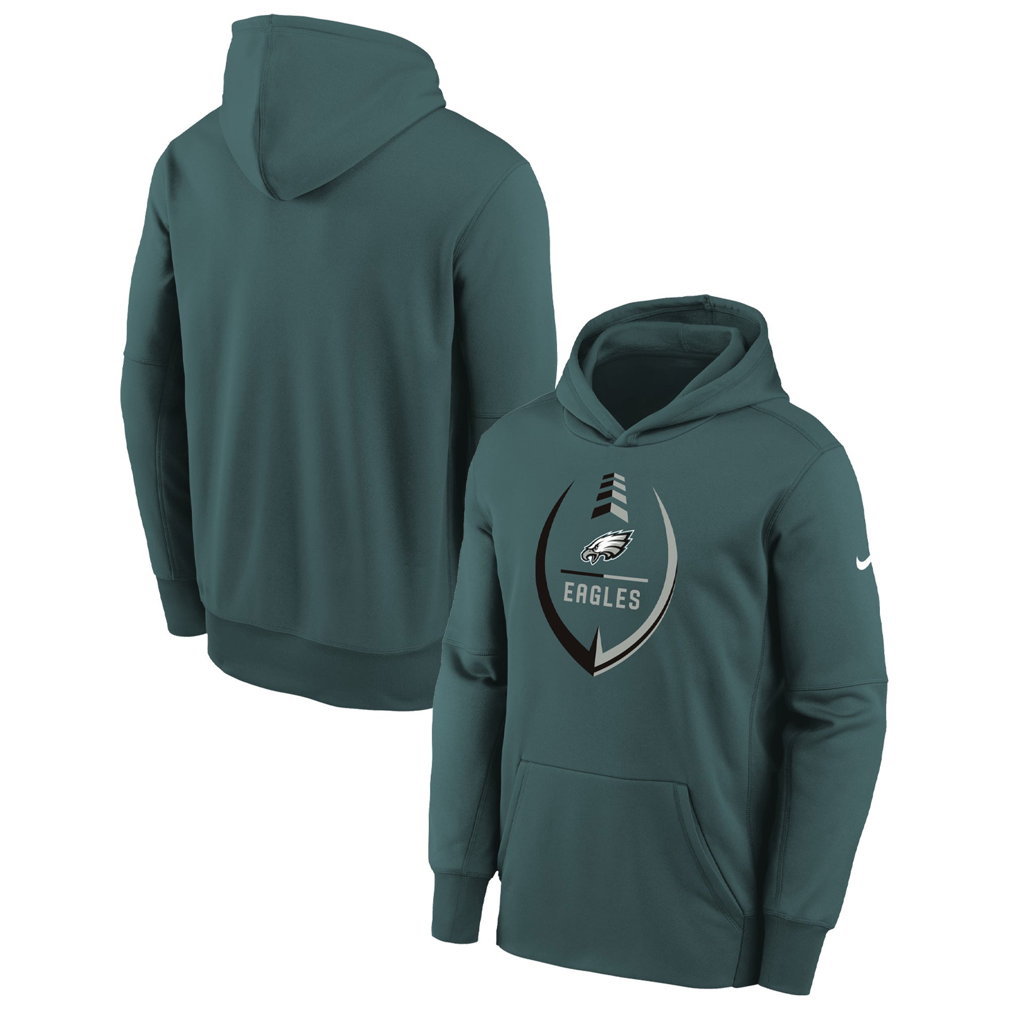 Men's Nike Midnight Green Philadelphia Eagles Fan Gear Wordmark Performance  Pullover Hoodie