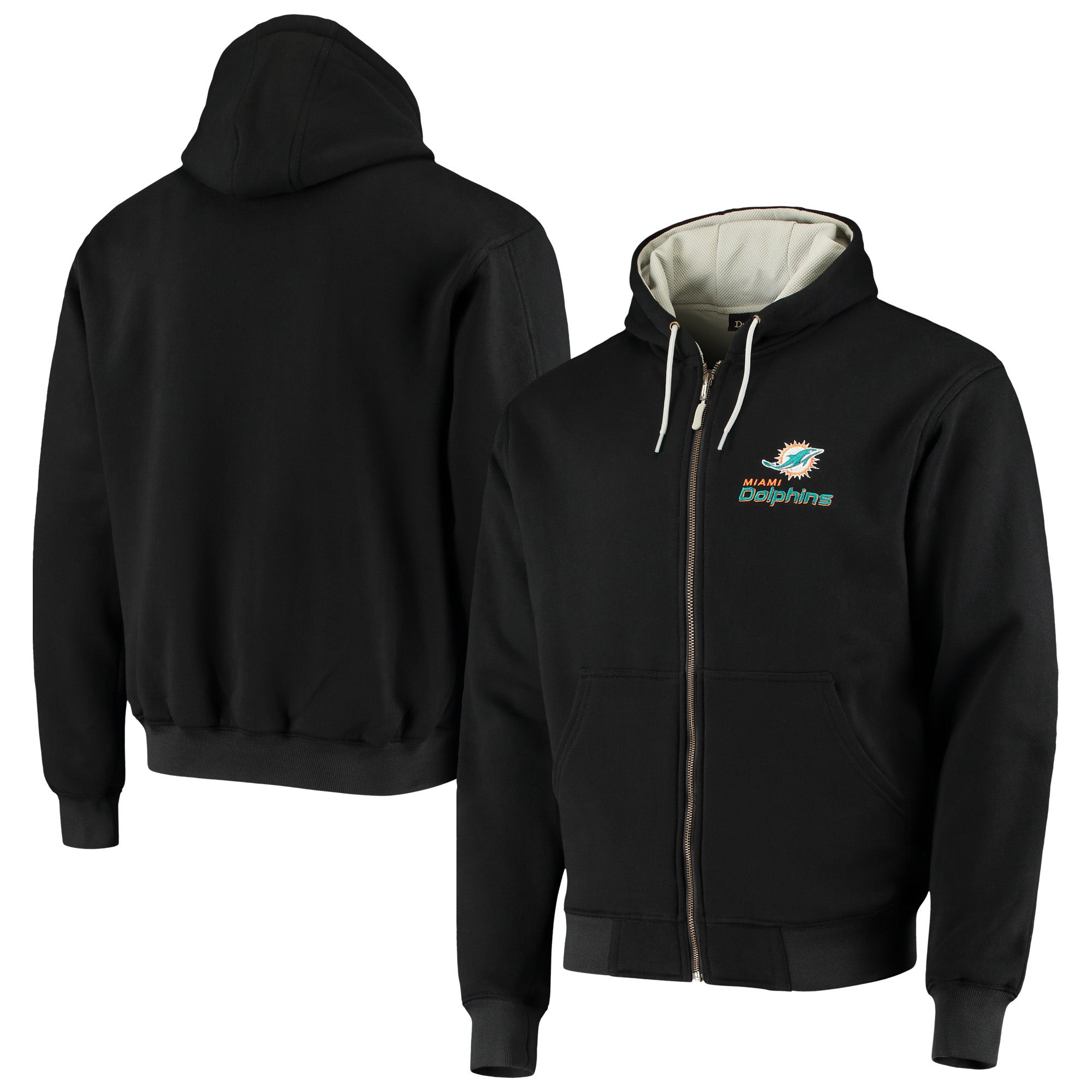 Dunbrooke Dolphins Craftsman Thermal-Lined Full-Zip Hoodie - Men's