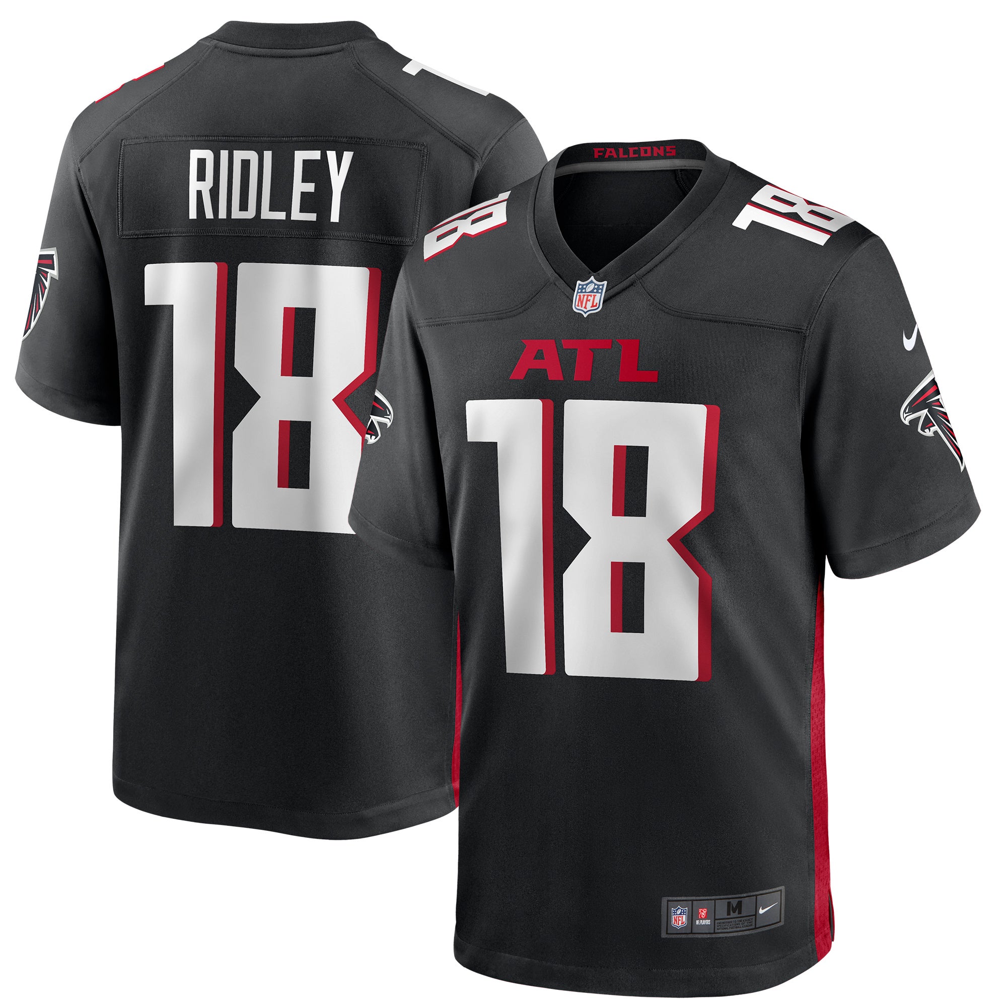 Nike Men's A.J. Terrell Atlanta Falcons NFL Game Jersey, Black, Size: Large, Polyester