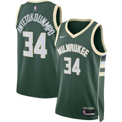 Men's - Nike Bucks Dri-FIT NBA Swingman Jersey - White/Green