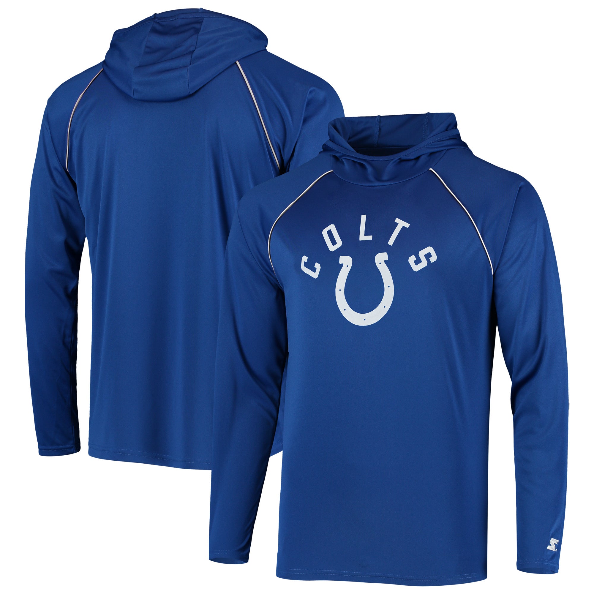 Starter Colts Raglan Long Sleeve Hoodie T-Shirt