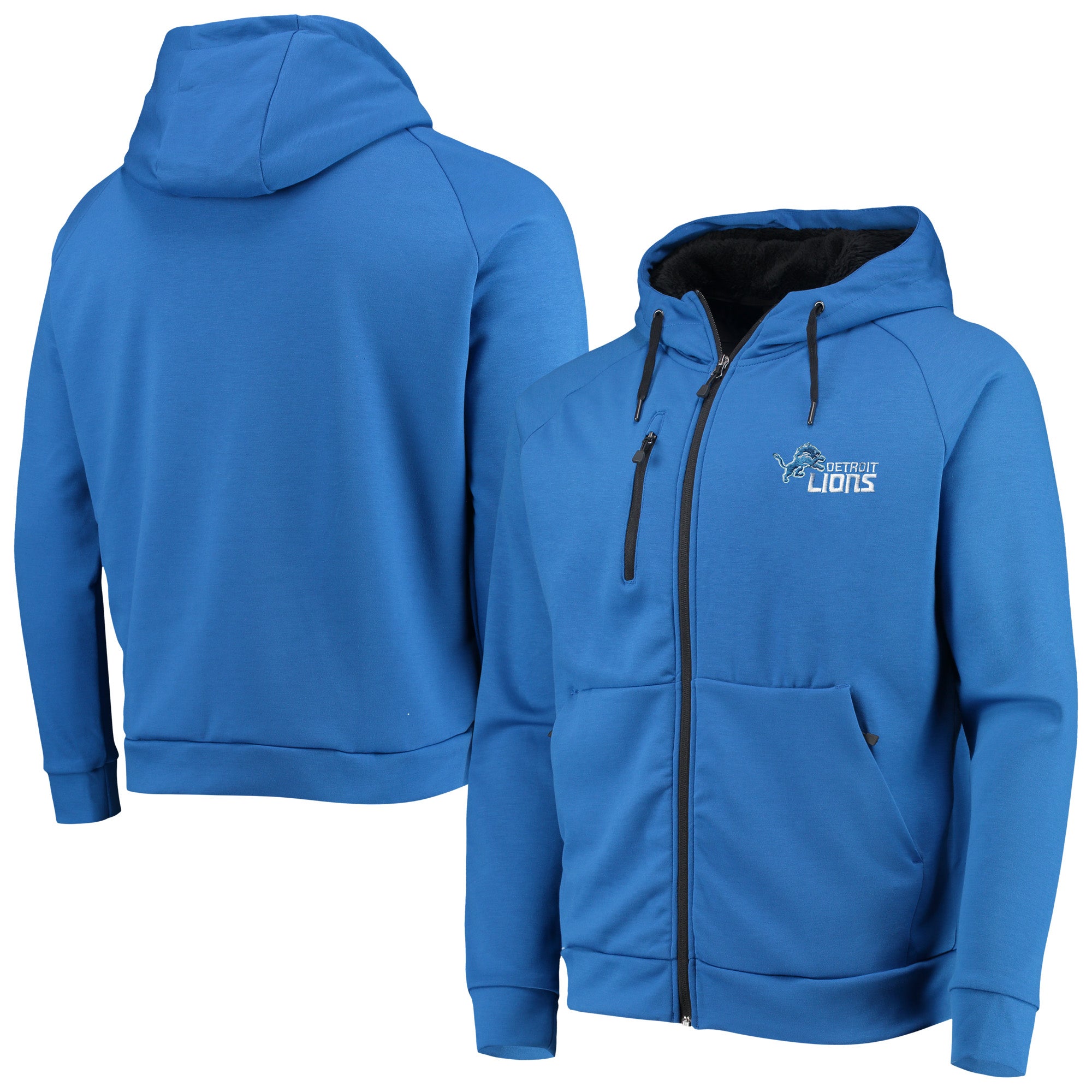 Detroit Lions Hoodies Men Casual Jacket Full Zip Sweatshirts Sports Hooded  Coat