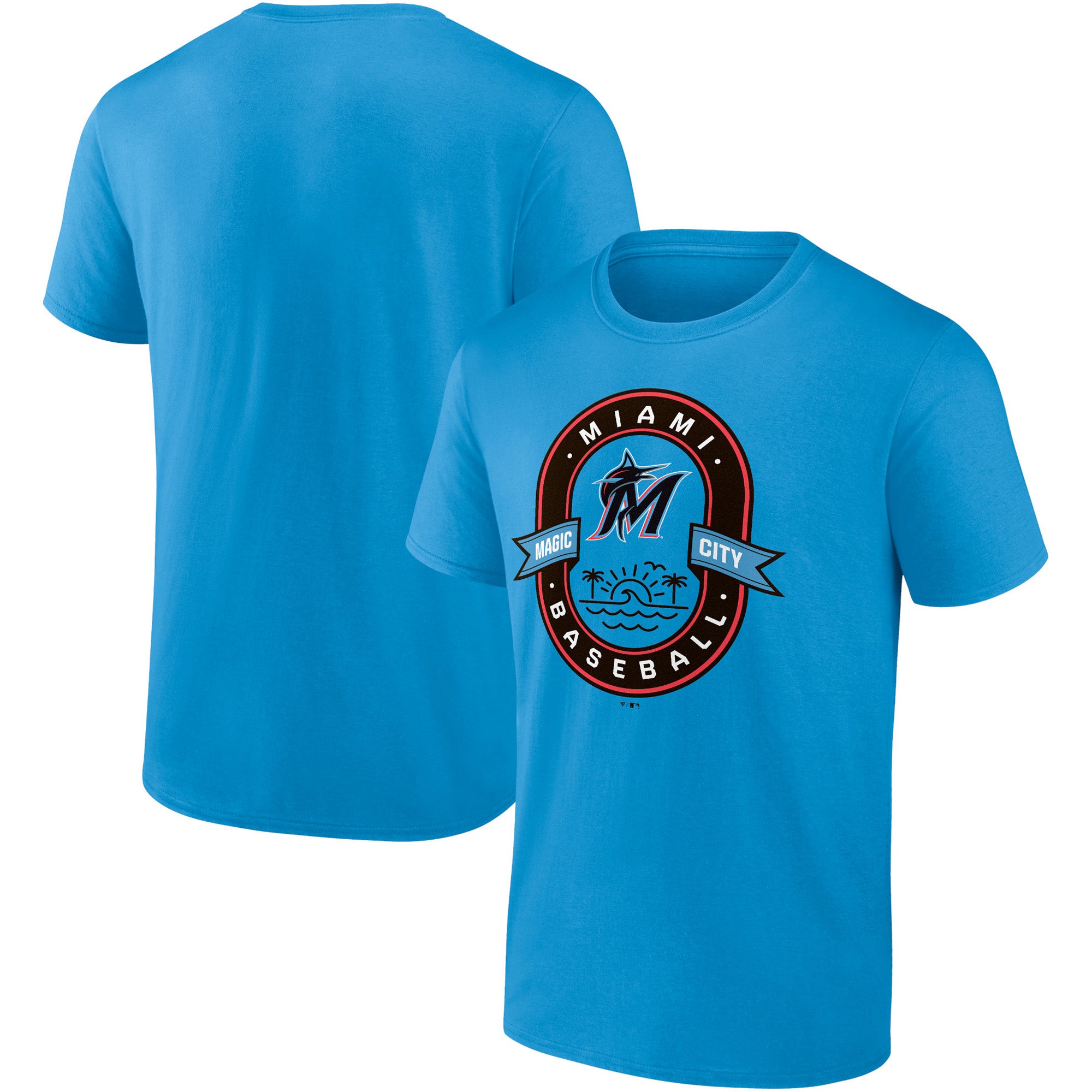 Miami Marlins Fanatics Branded Official Logo T-Shirt - Blue