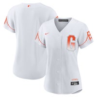 San Francisco Giants Stitches Girls Youth V-Neck Jersey T-Shirt -  Orange/Black