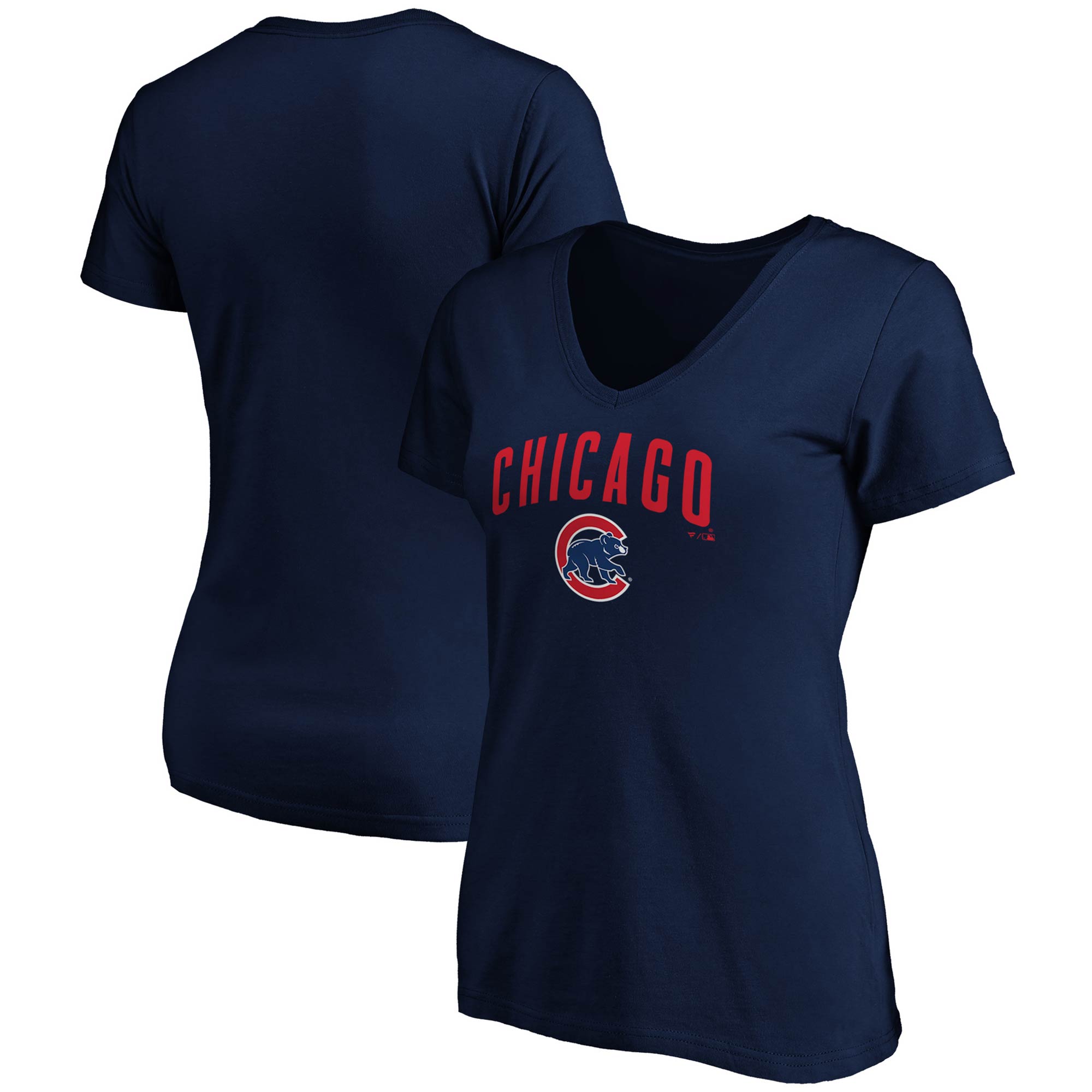 Fanatics Cubs Team Logo Lockup V-Neck T-Shirt