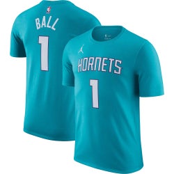 Men's - Jordan Hornets Name & Number T-Shirt - Rapid Teal