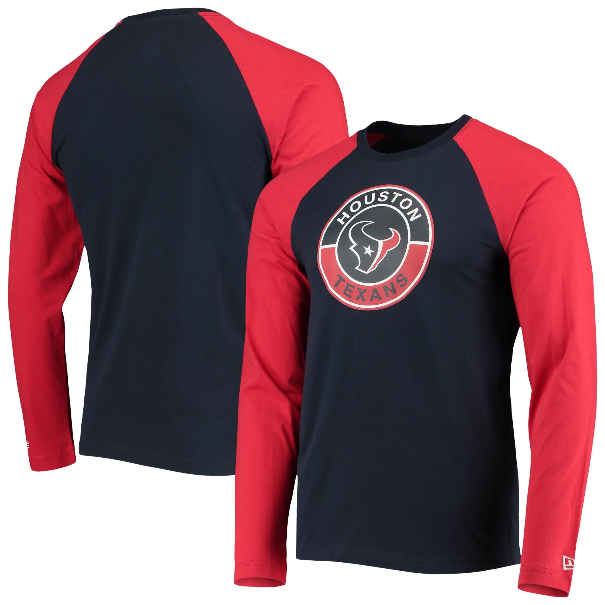 New Era Jets Throwback Raglan Long Sleeve T-Shirt - Men's