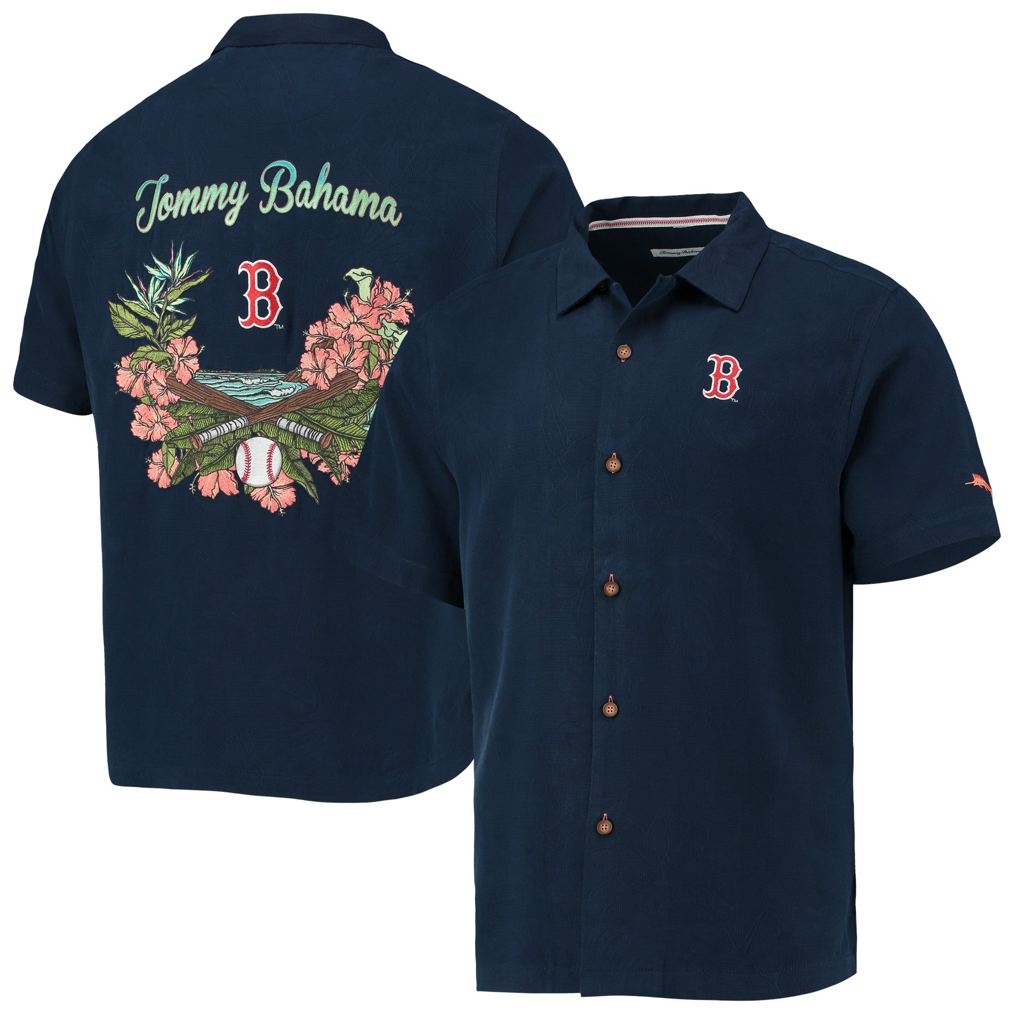 Tommy bahama red sox cheap hawaiian shirt