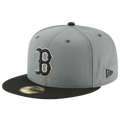 New Era Red Sox Two-Tone 59FIFTY Fitted Hat - New Era Grey/Black