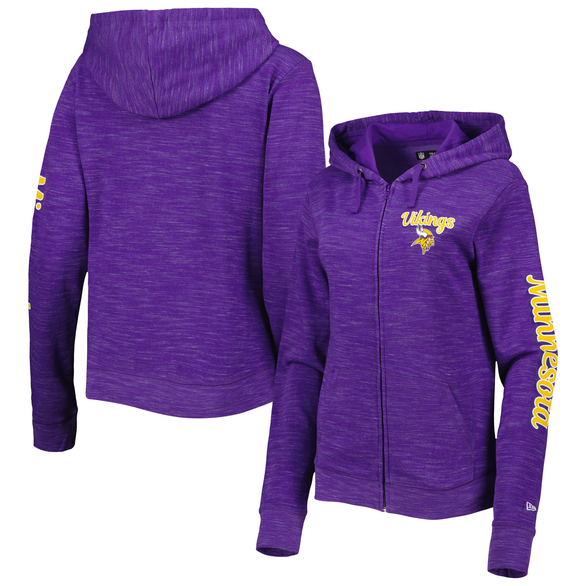 NFL Minnesota Vikings Girls' Fleece Hooded Sweatshirt - XL