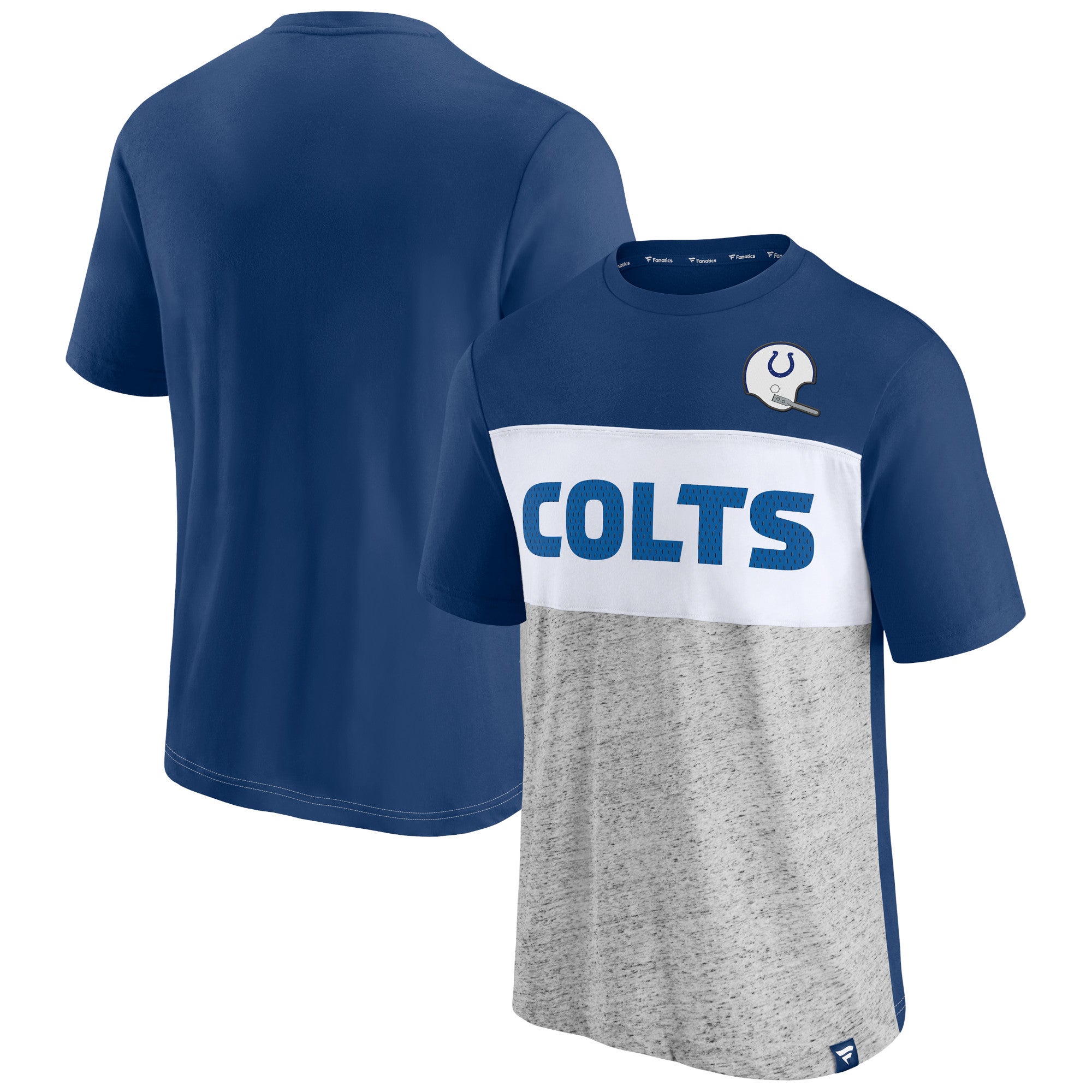 Fanatics Colts Throwback Colorblock T-Shirt - Men's