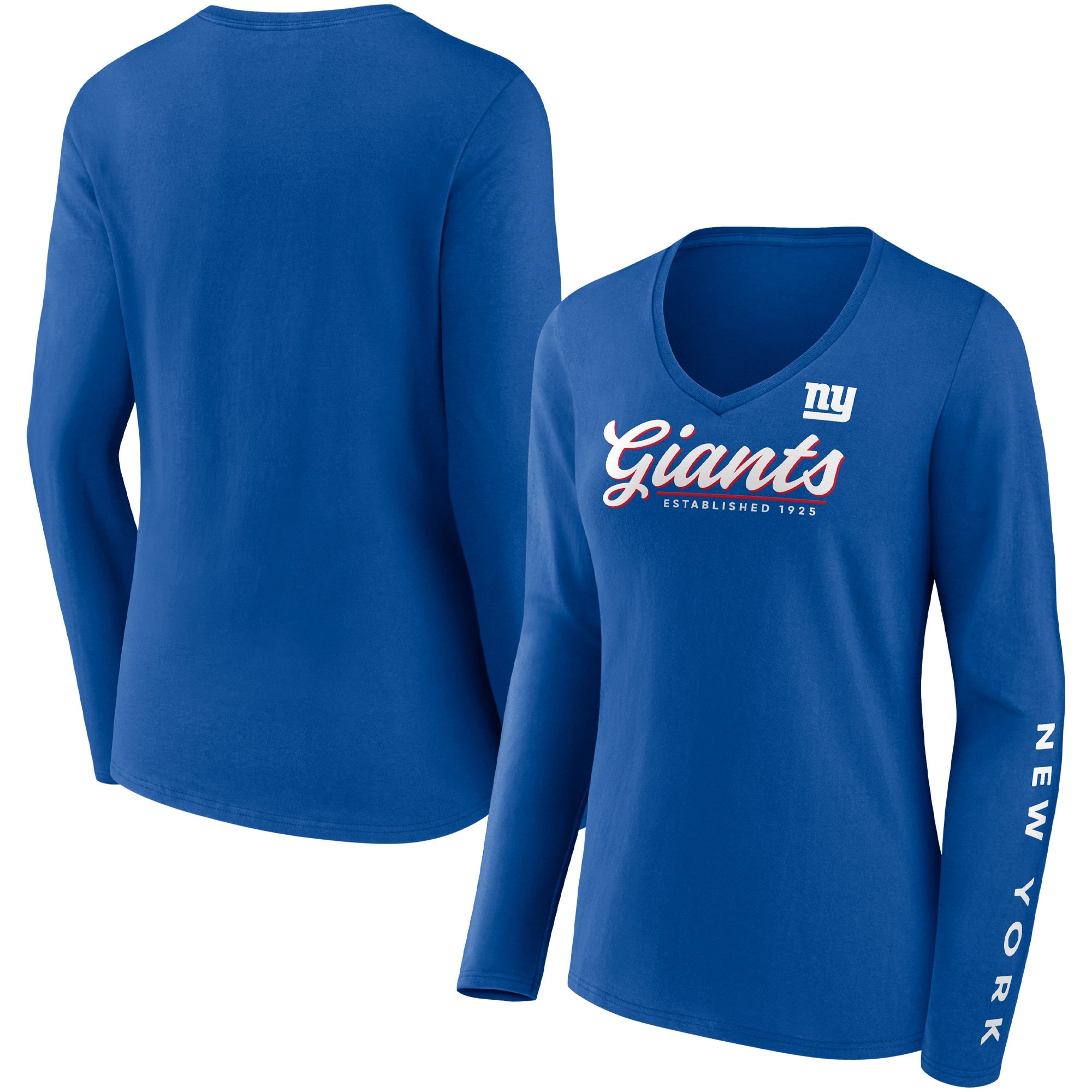 New York Giants Fanatics Branded Women's Component Long Sleeve T-Shirt -  White