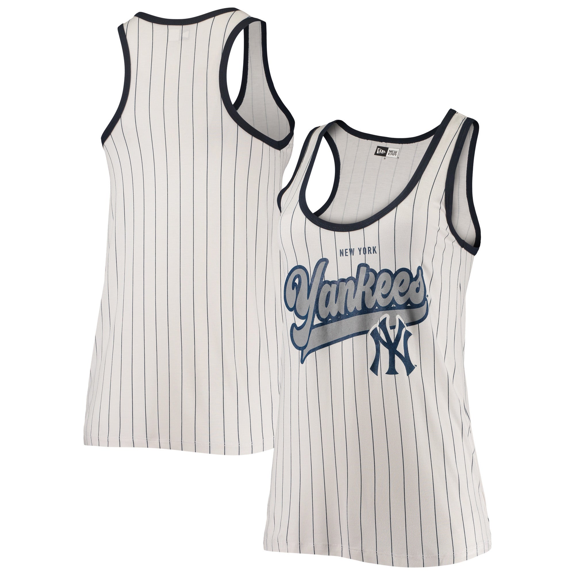 New Era Women's New York Yankees Gameday Pinstripe Tank Top - White - S Each