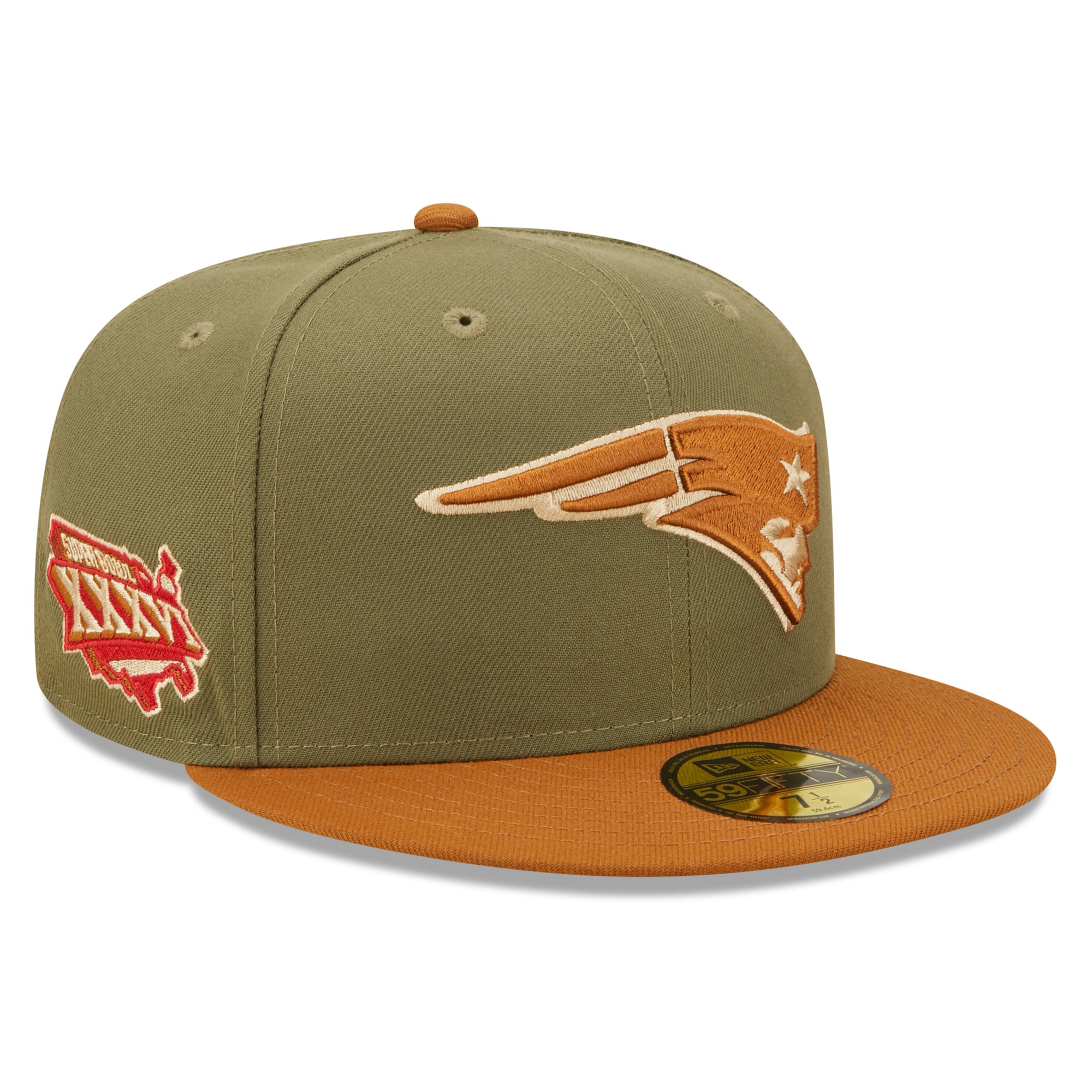 New Era Patriots Olive Toasted Peanut 59FIFTY Fitted Hat | Foot Locker
