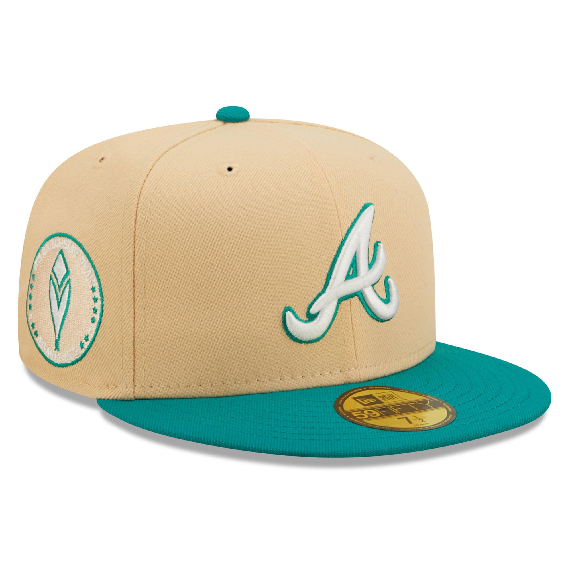 Men's New Era Khaki Atlanta Braves 59FIFTY Fitted Hat