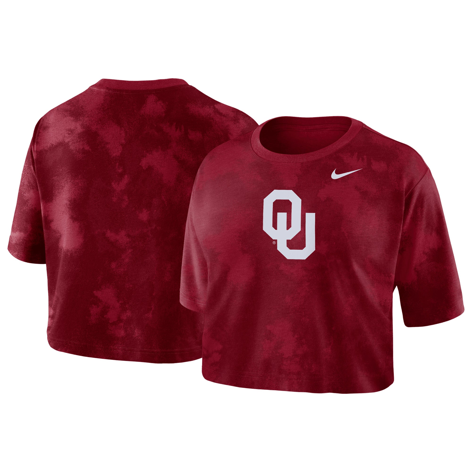 Nike Oklahoma Tie-Dye Cropped T-Shirt - Women's | Plaza Las Americas