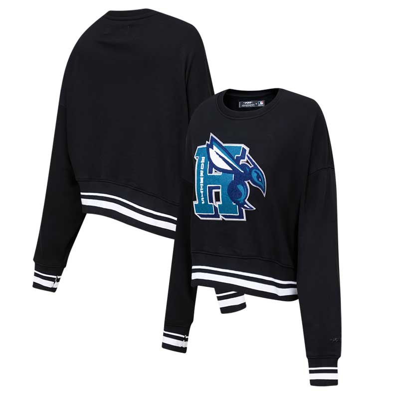 Pro Standard Hornets Mash Up Pullover Sweatshirt - Women's