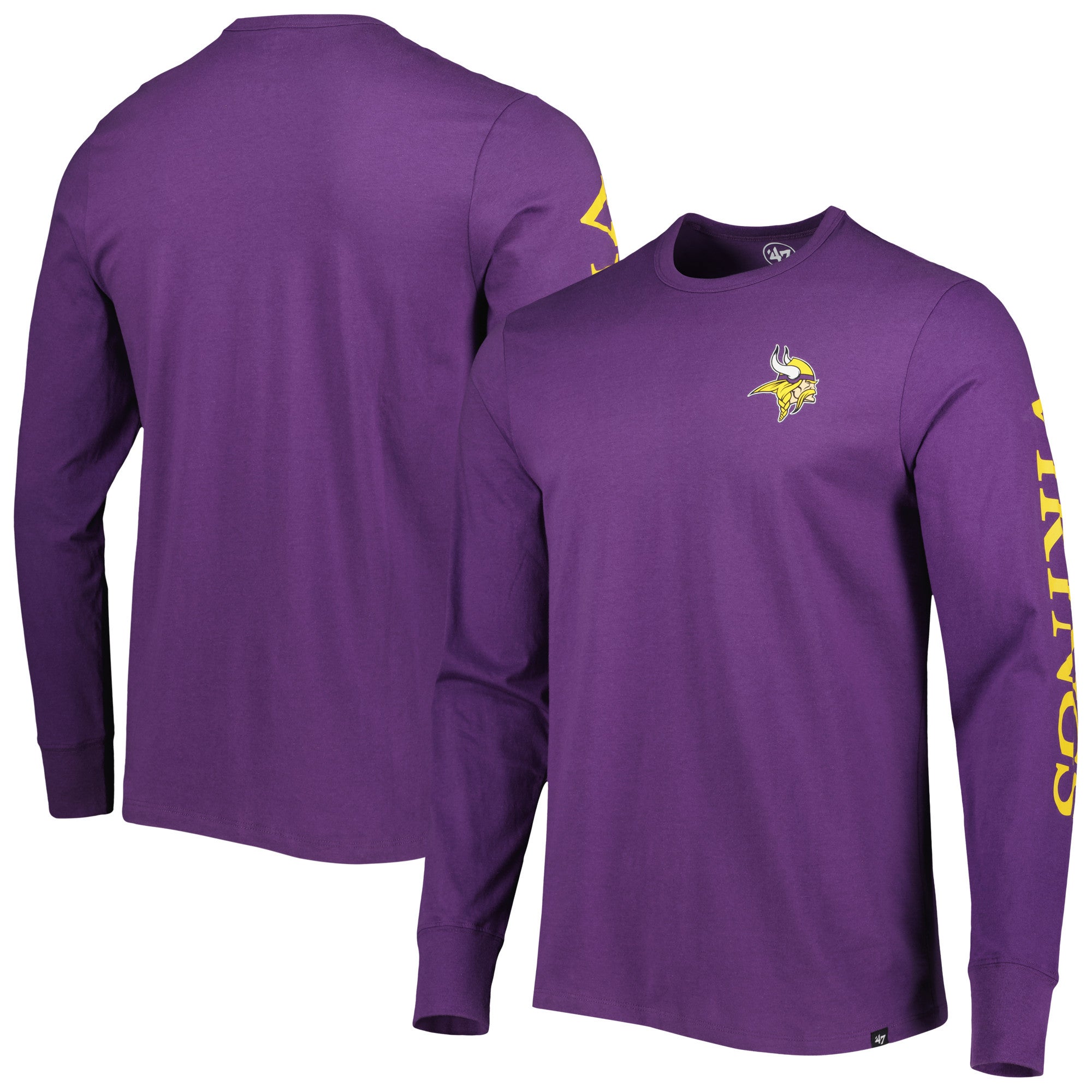 Minnesota Vikings '47 Dozer Franklin Long Sleeve T-Shirt - Heathered Gray