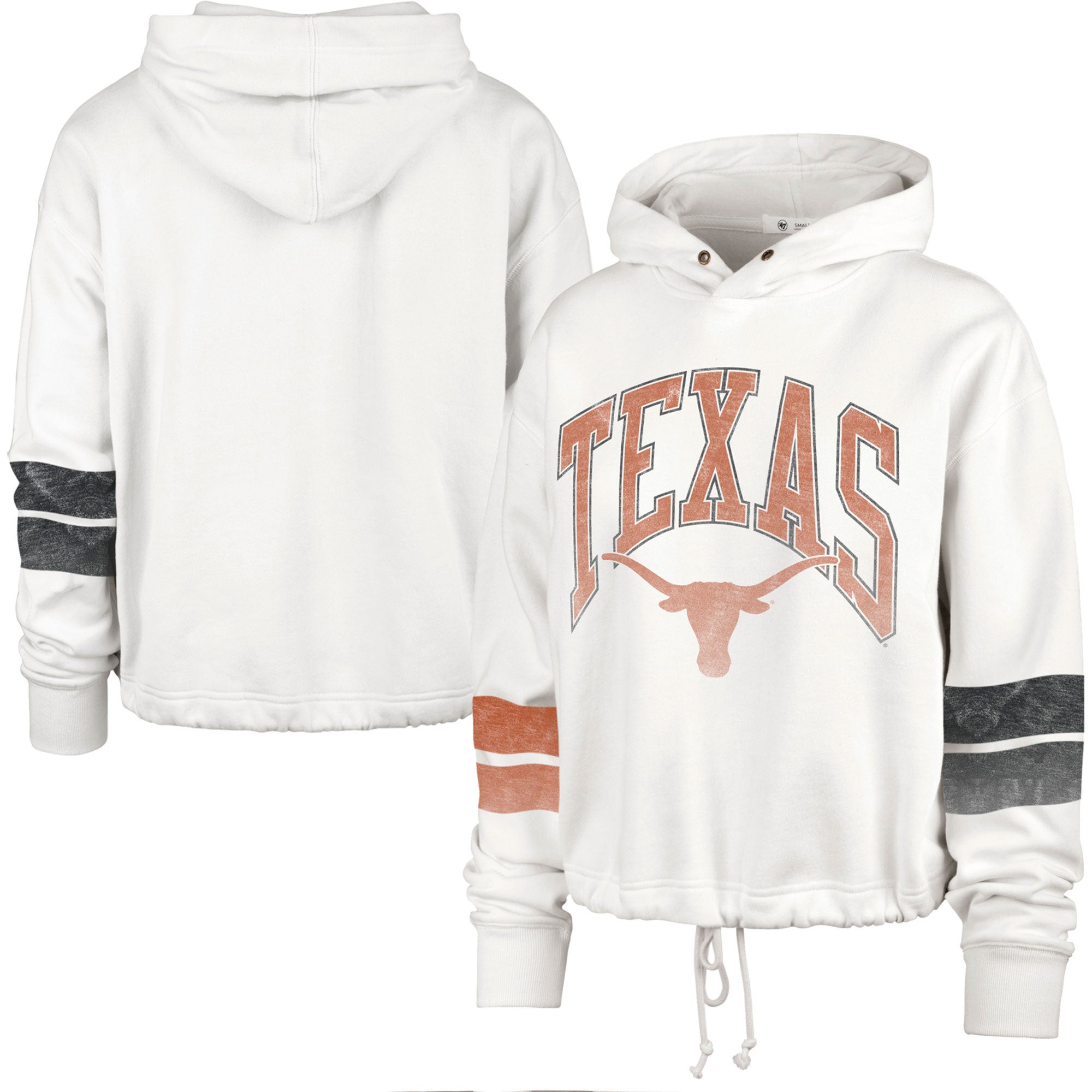 47 Brand Texas Harper Adjustable Cropped Pullover Hoodie - Women's