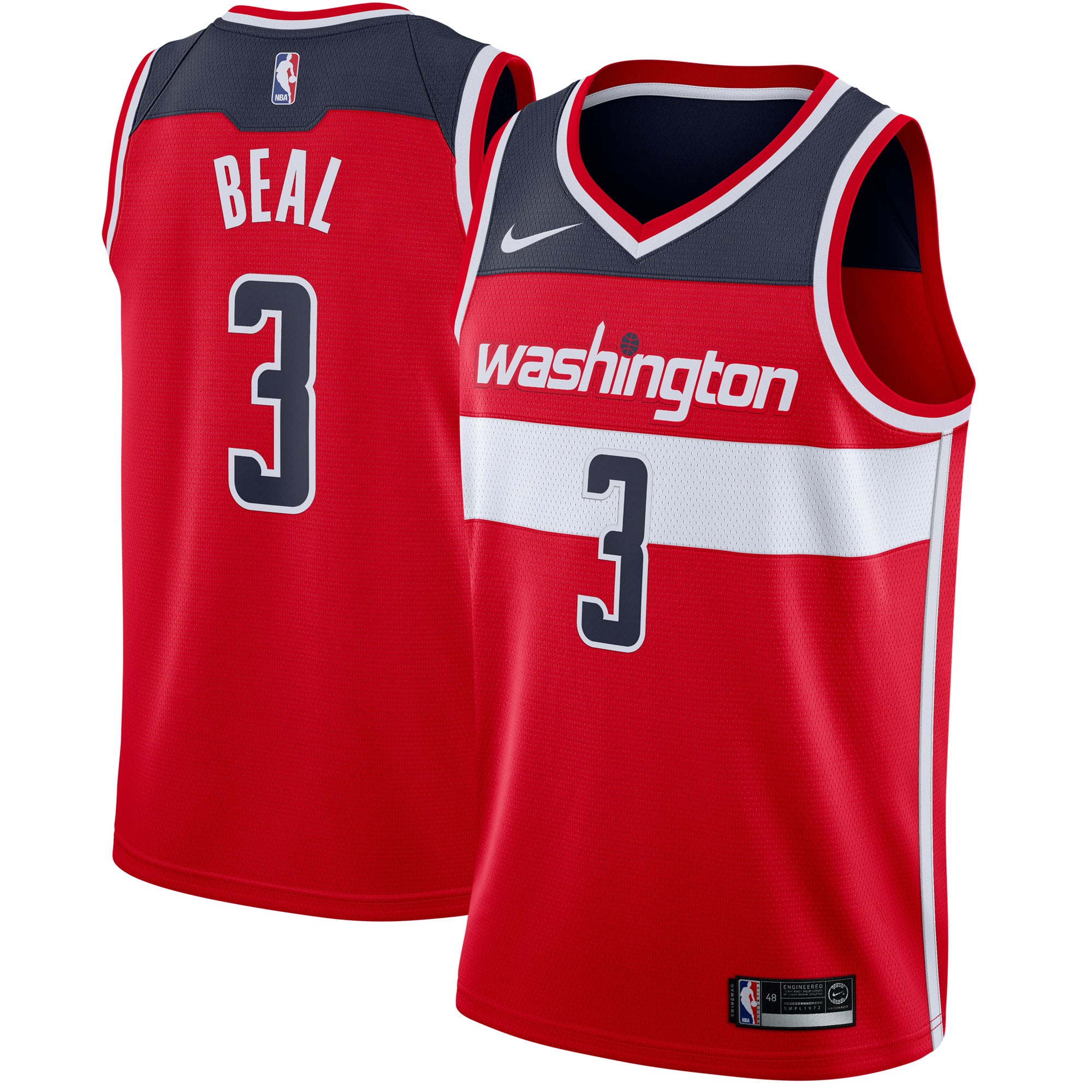 Bradley Beal Washington Wizards Nike 2019/2020 Swingman Jersey - Icon  Edition - Red