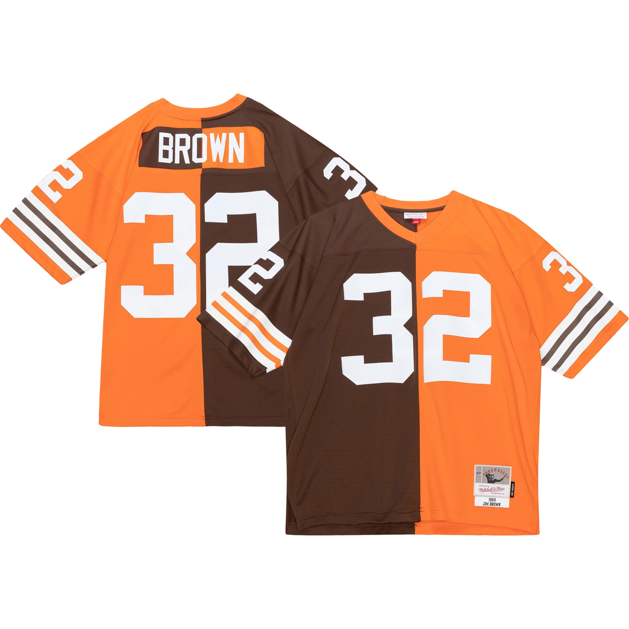 Split Legacy Jim Brown Cleveland Browns 1963 Jersey - Shop Mitchell & Ness  Authentic Jerseys and Replicas Mitchell & Ness Nostalgia Co.