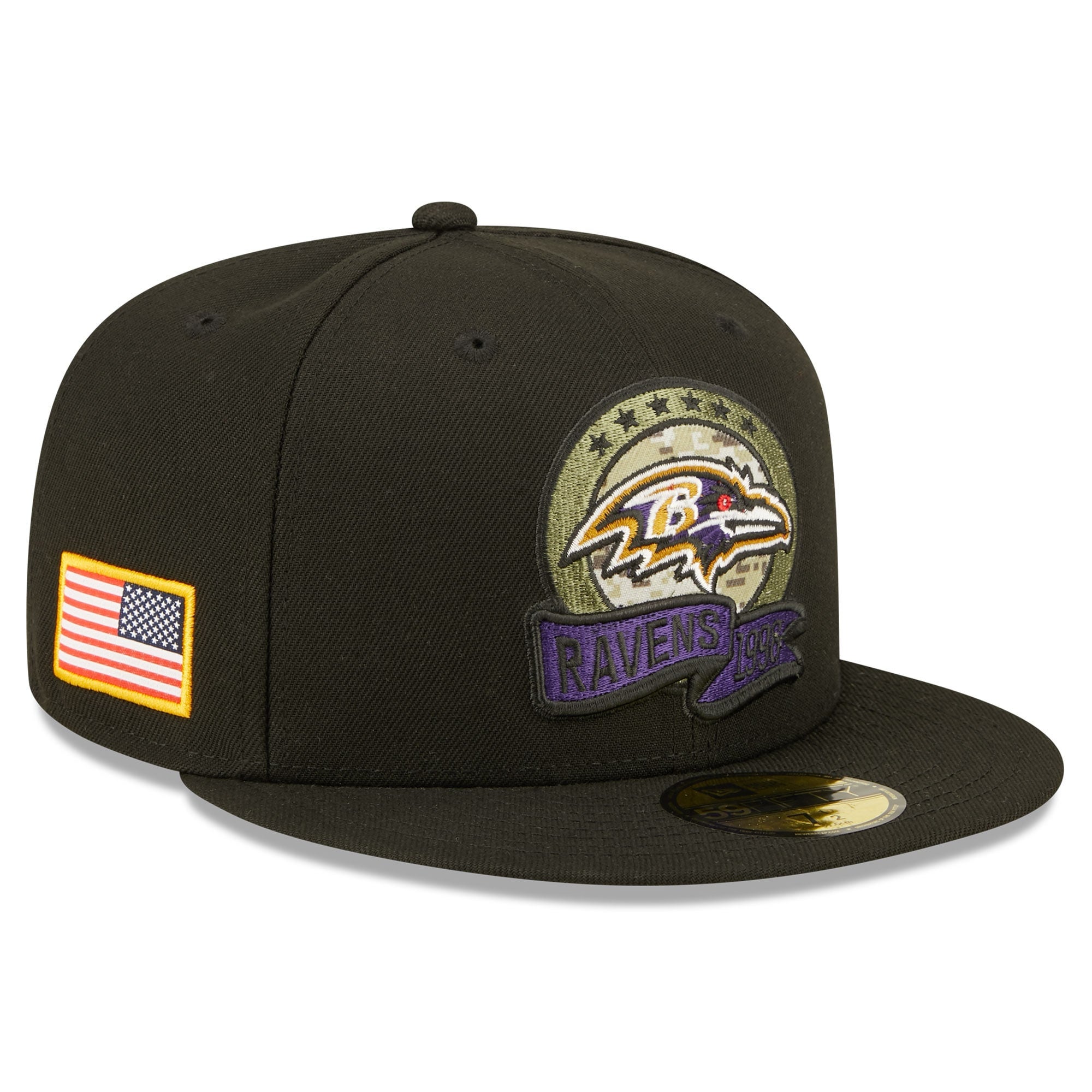 Baltimore Ravens 2021 SALUTE-TO-SERVICE Knit Beanie Hat