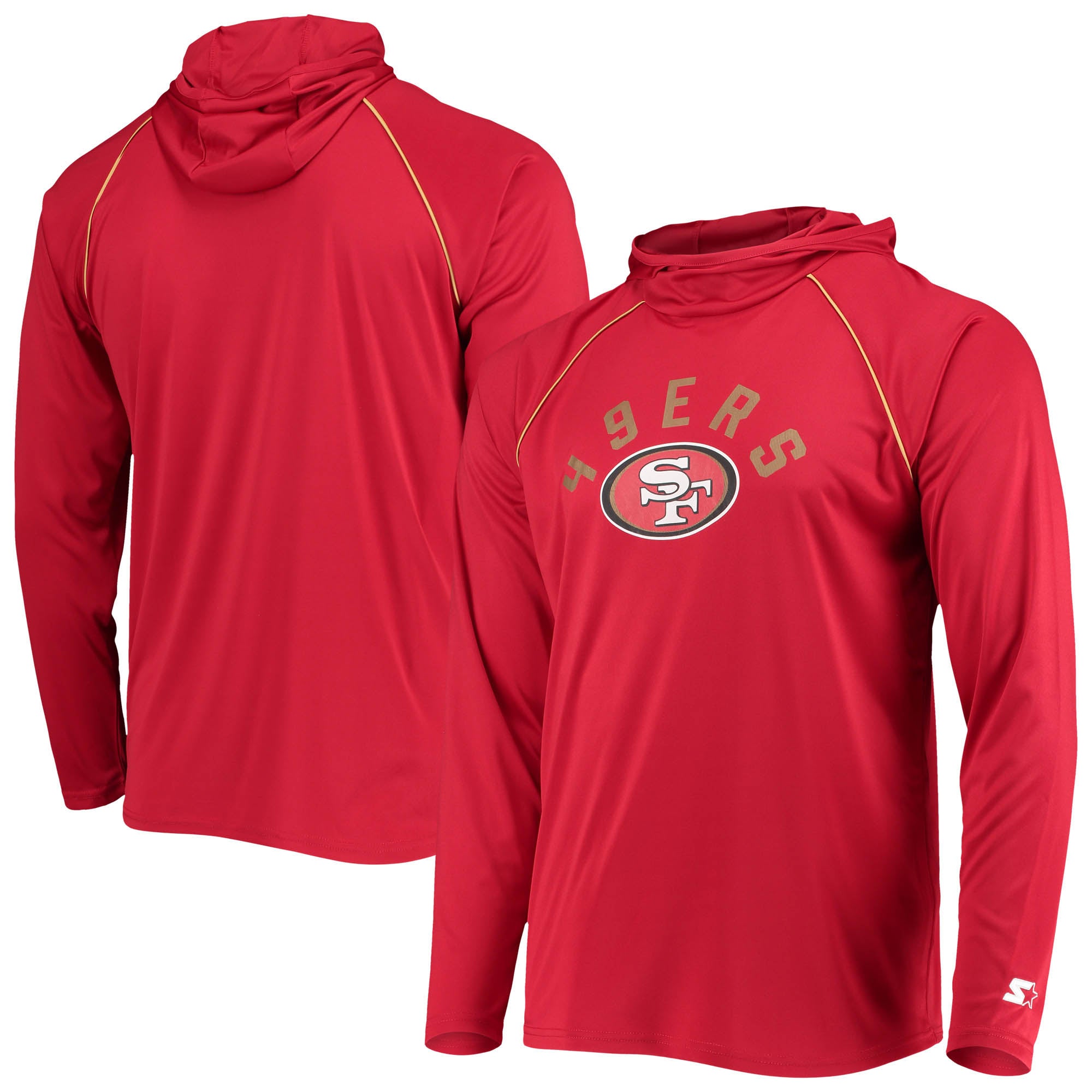 Starter 49ers Raglan Long Sleeve Hoodie T-Shirt