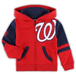 Youth - Outerstuff Nationals Fleece Hoodie Full-Zip Jacket - Red