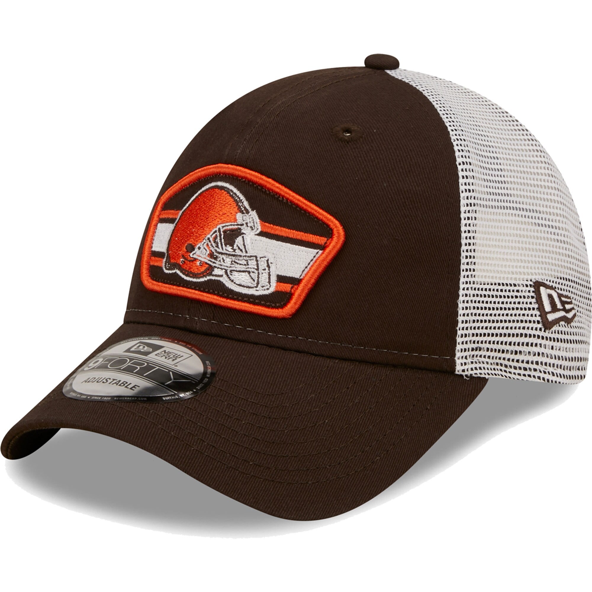 New Era Browns Logo Patch Trucker 9FORTY Snapback Hat - Men's