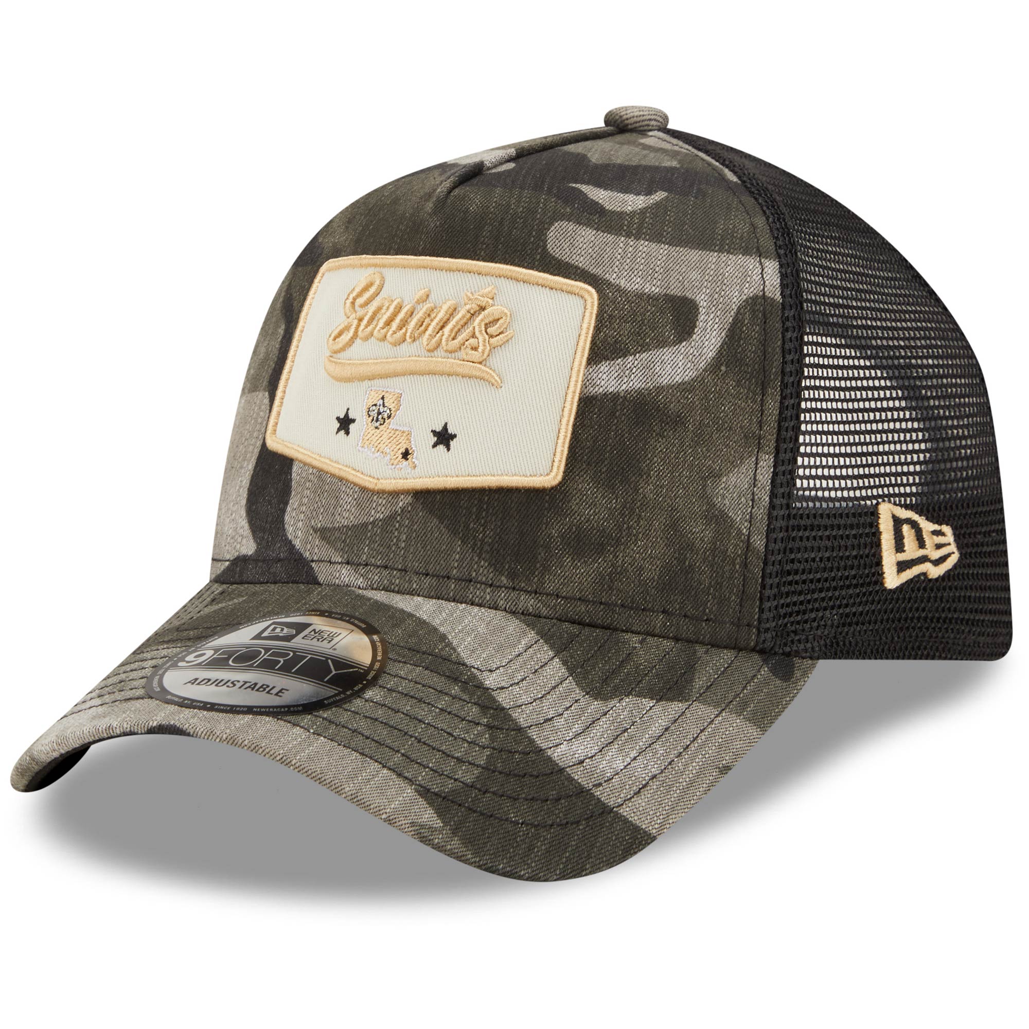 New Era Buffalo Bills Camo 9Forty A Frame Trucker Snapback Hat