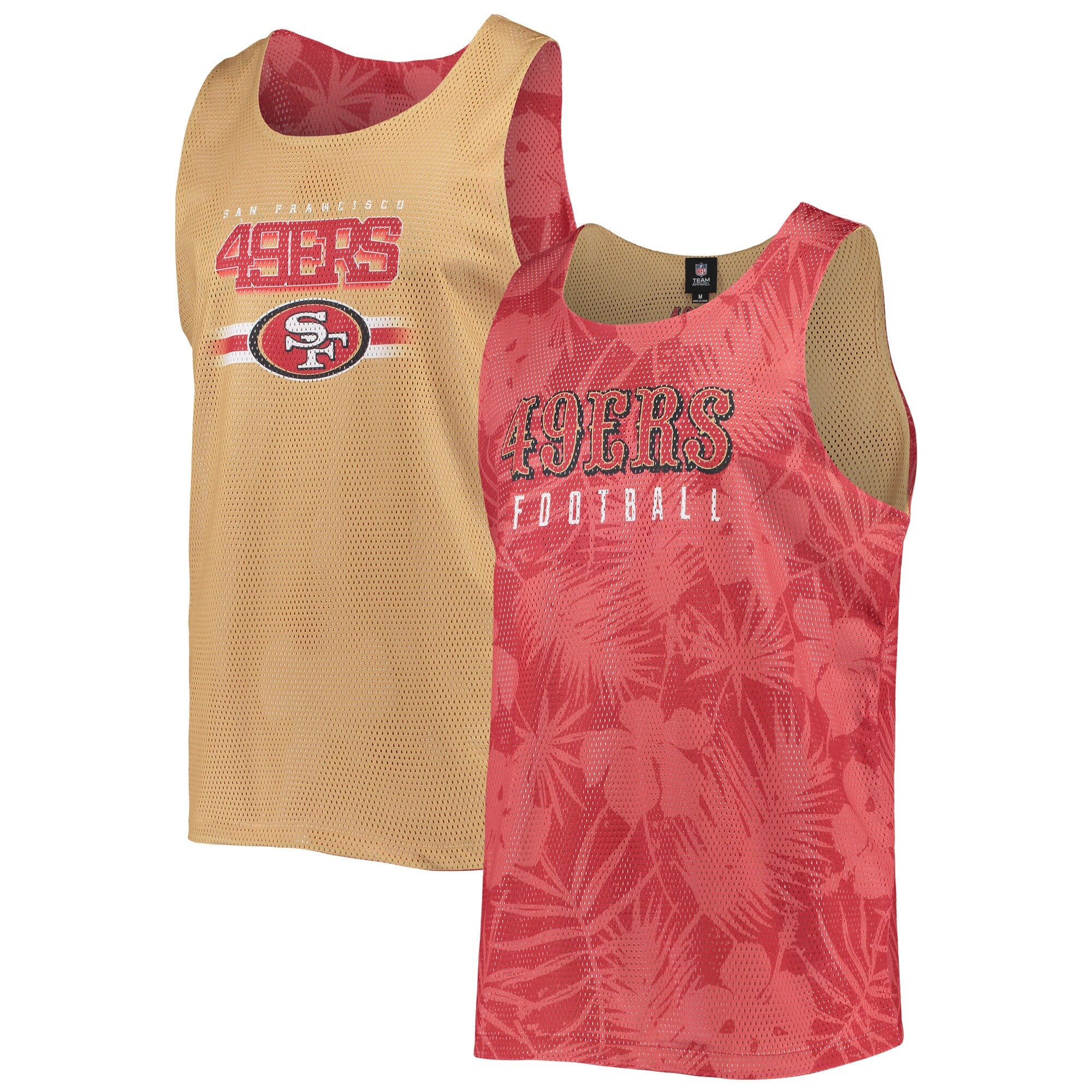 Forever Collectible 49ers Floral Reversible Mesh Tank Top