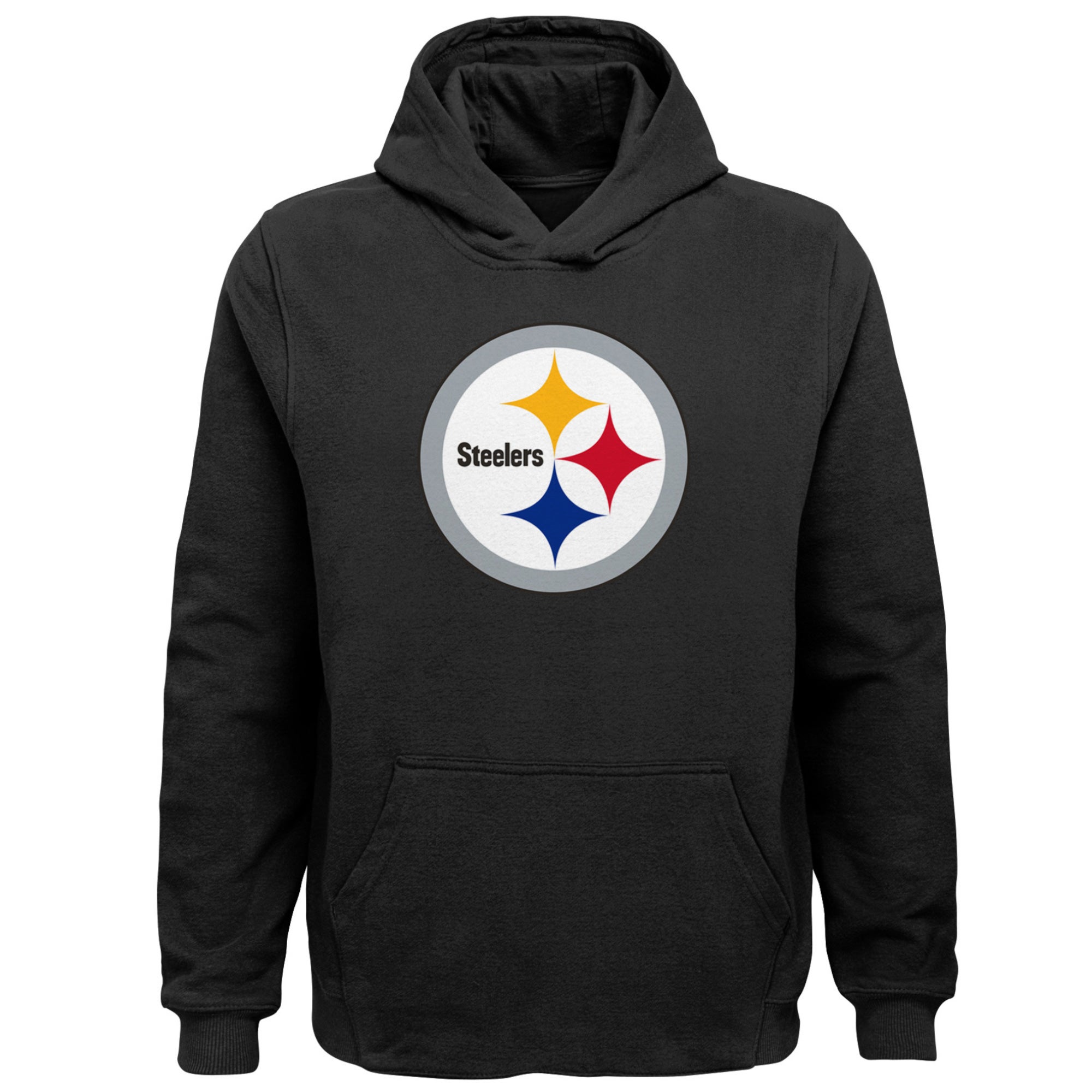 Outerstuff Pittsburgh Steelers Youth Team Logo Long Sleeve T-Shirt - Black Size: Large