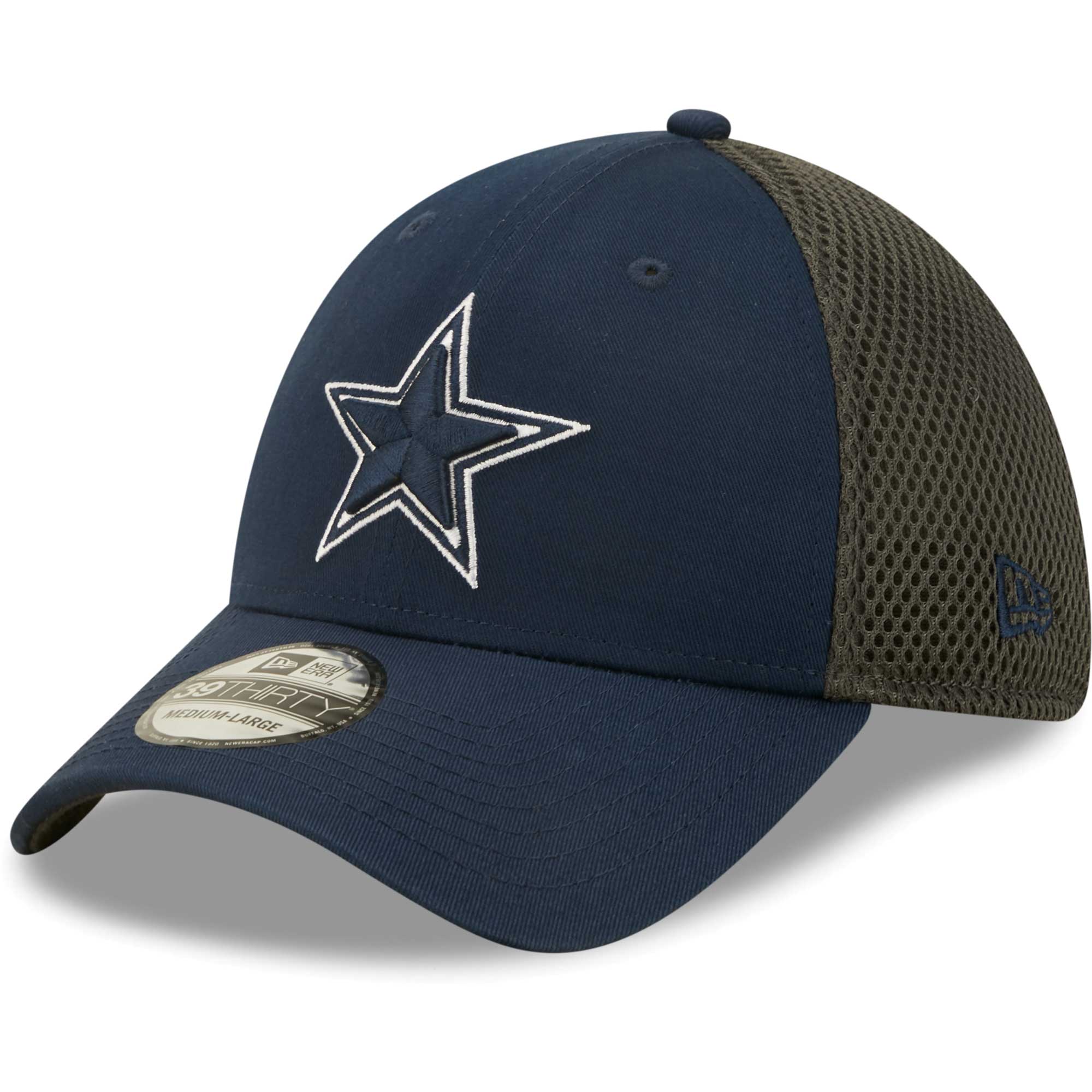 Men's New Era White Dallas Cowboys Bold Bucket Hat