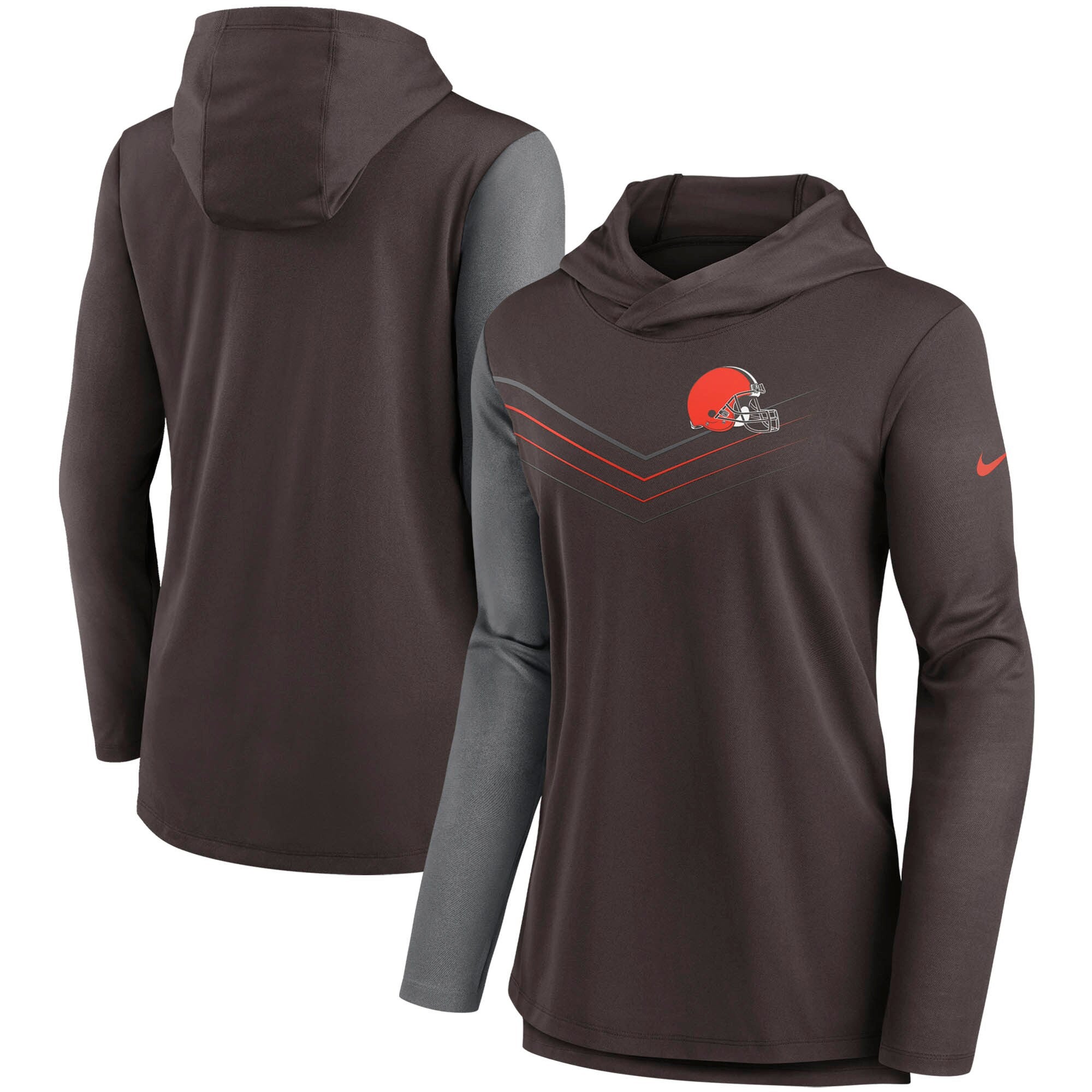 Nike Browns Chevron Hoodie Long Sleeve T-Shirt - Women's