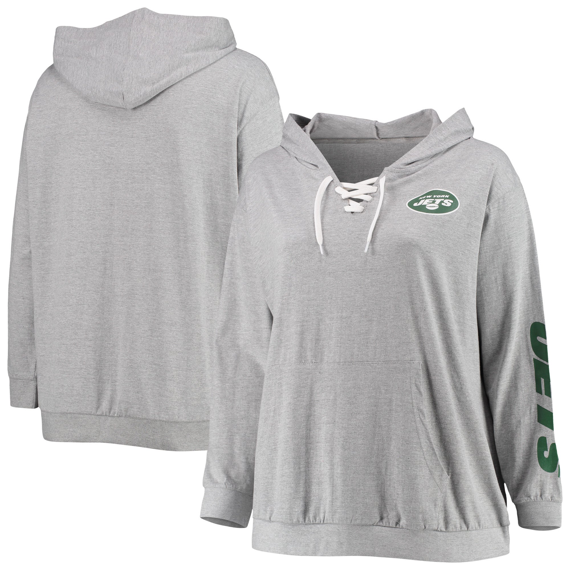 Youth Green New York Jets Stadium Full-Zip Hoodie