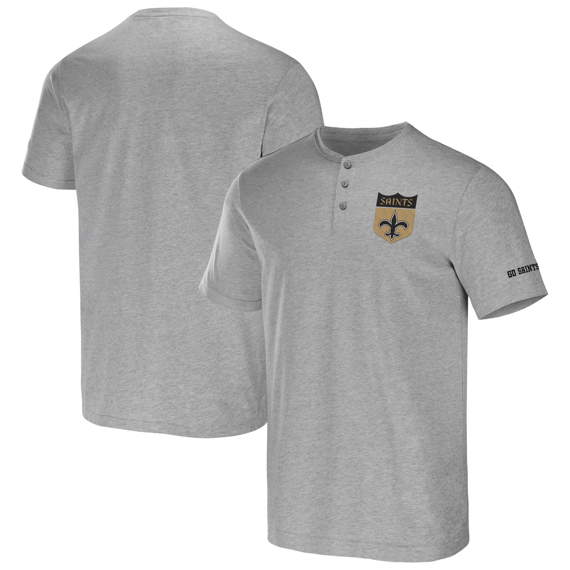 NFL x Darius Rucker Collection by Fanatics Saints Henley T-Shirt | Foot ...