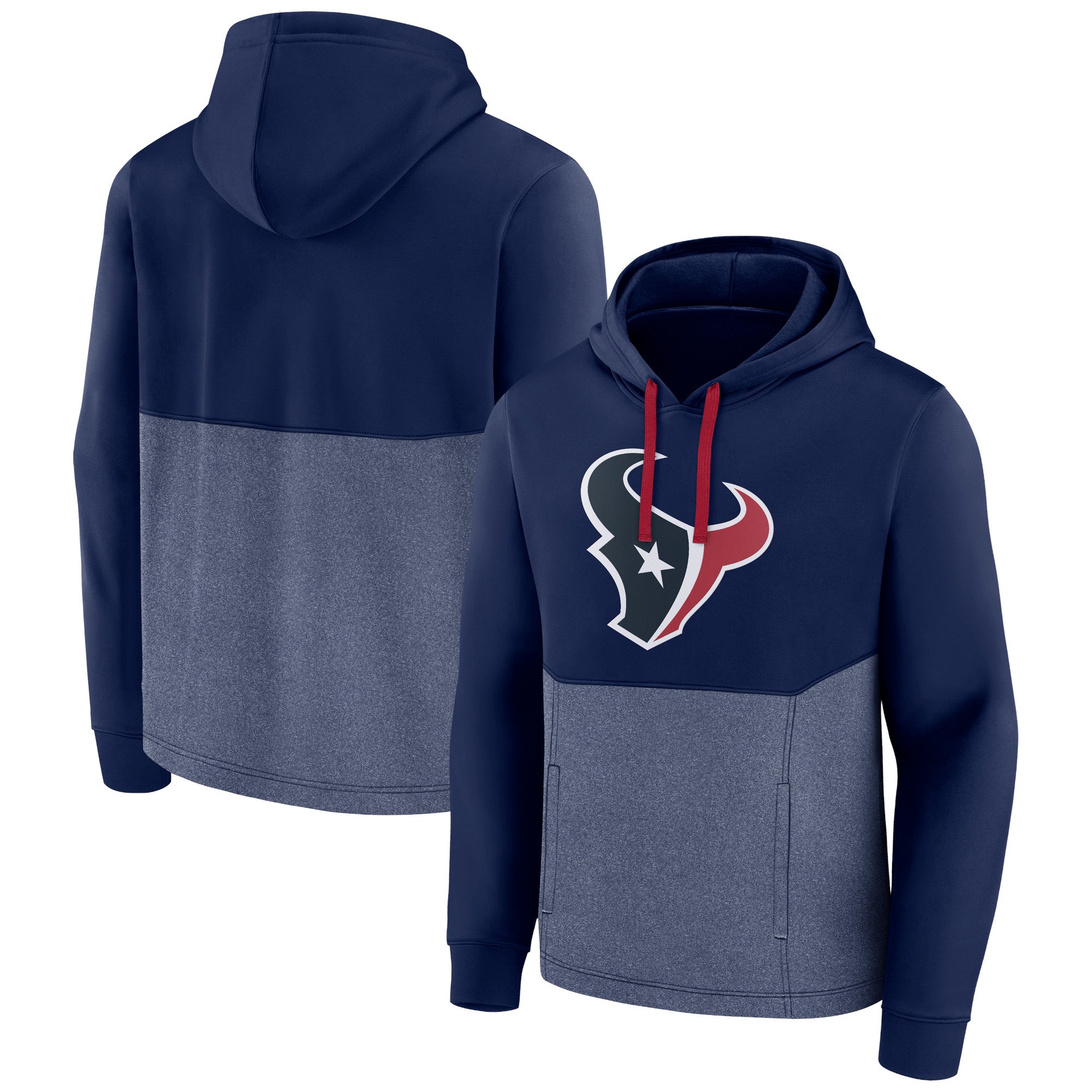 Football Fan Shop Officially Licensed NFL 1/2 Zip Pullover Hooded Jacket - Houston Texans