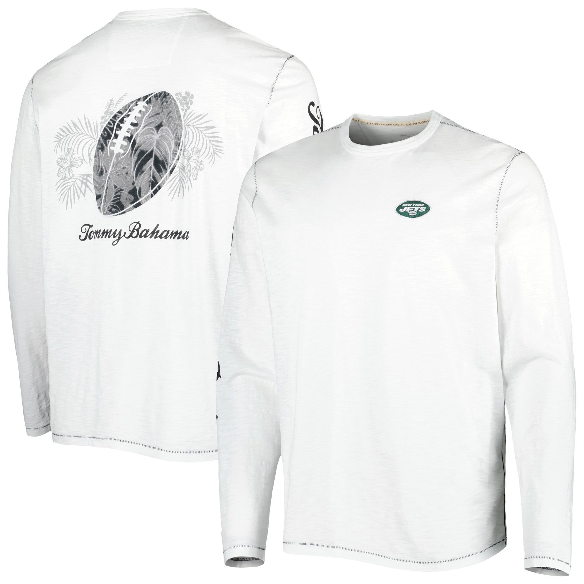 Tommy Bahama Jets Laces Out Billboard Long Sleeve T-Shirt