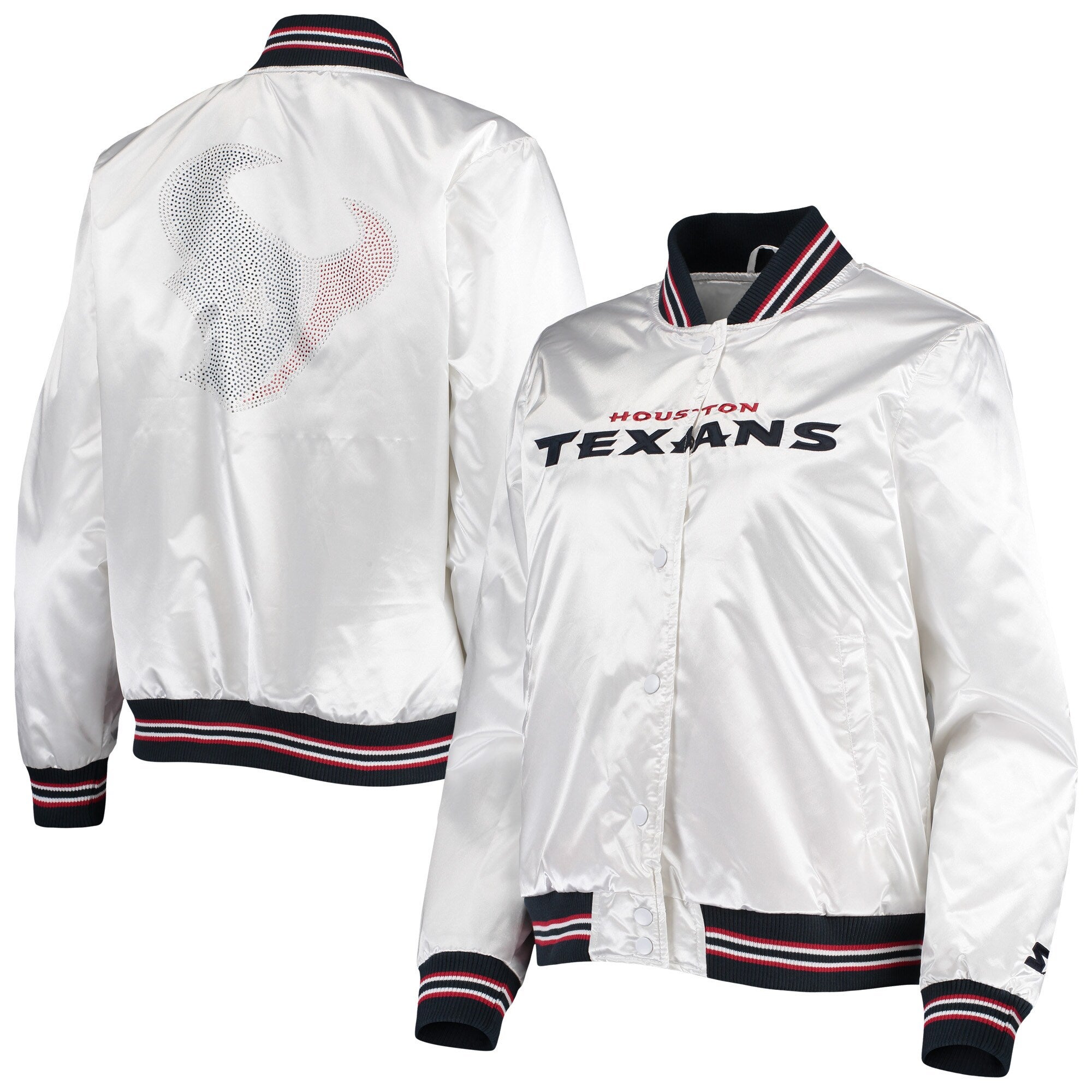 Starter Texans High Post Rhinestone Full-Snap Jacket - Women's