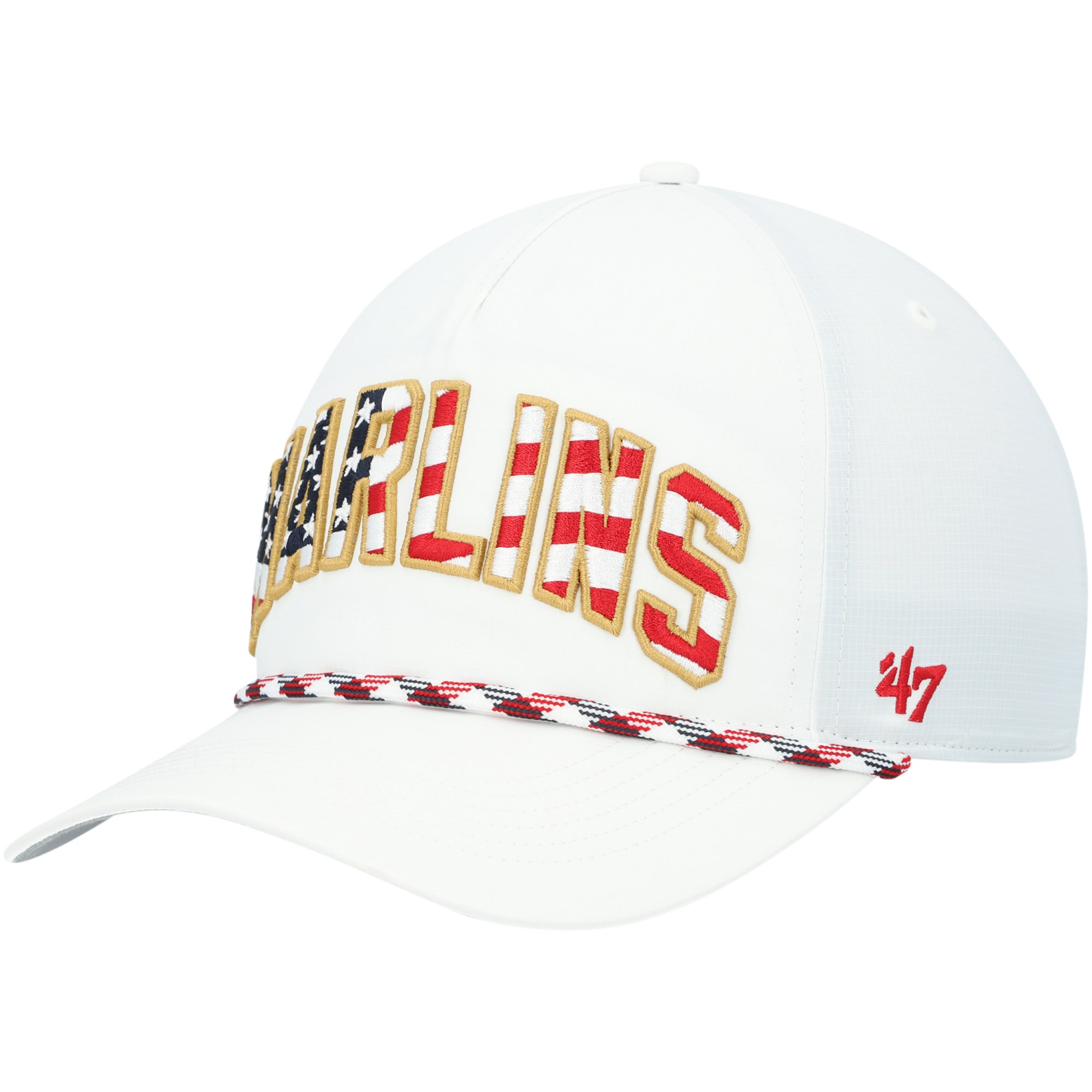 47 Brand Men's '47 White Miami Marlins Flag Flutter Hitch Snapback Hat