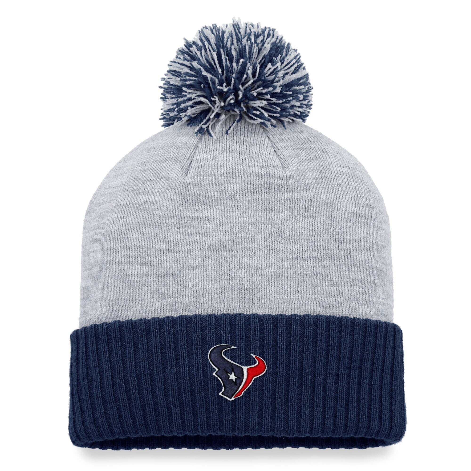 Houston Texans New Era Youth Retro Cuffed Knit Hat with Pom - White