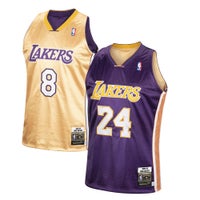 Men's - Mitchell & Ness Lakers Authentic Reversible Jersey - Metallics