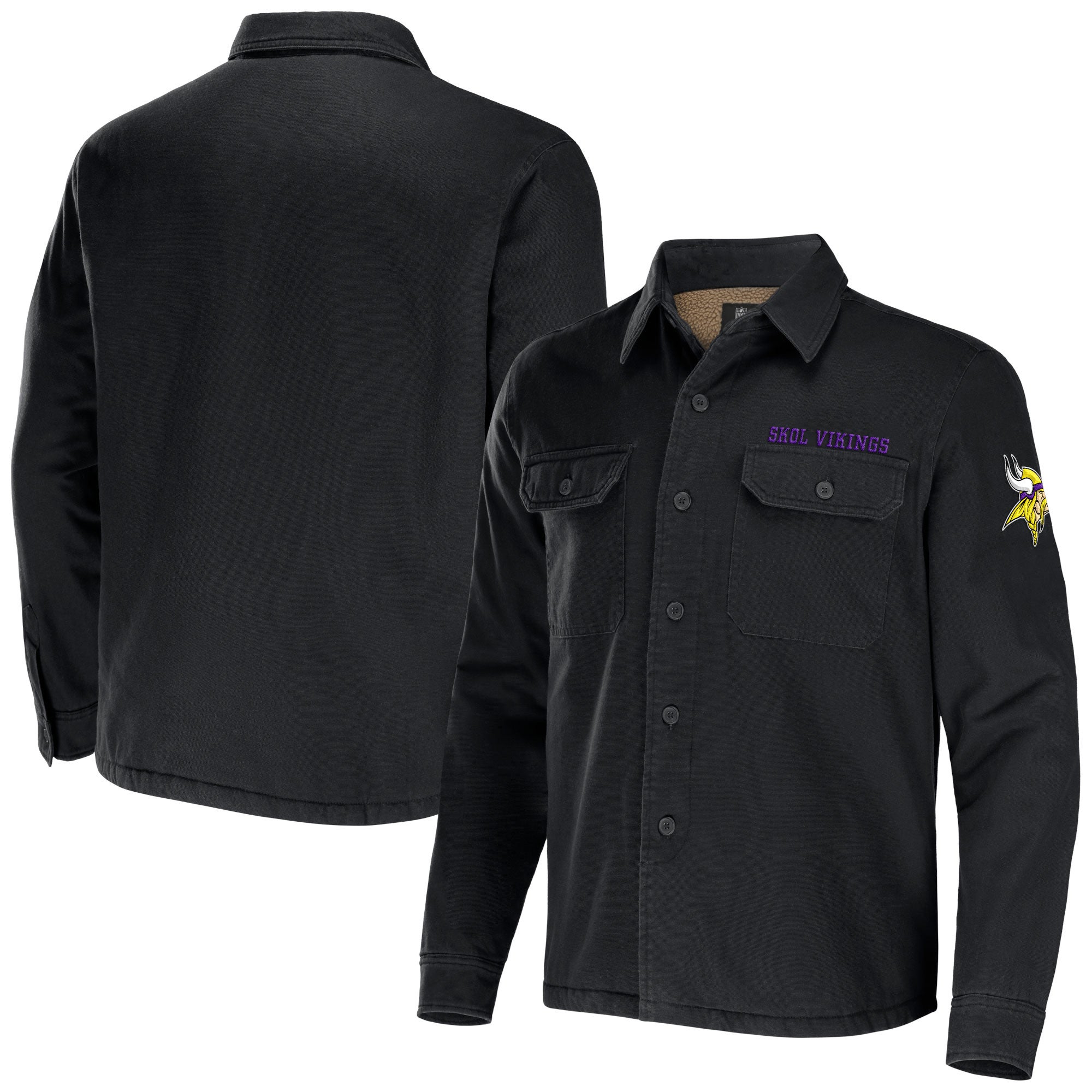 NFL x Darius Rucker Collection by Fanatics Vikings Canvas Button-Up Shirt  Jacket