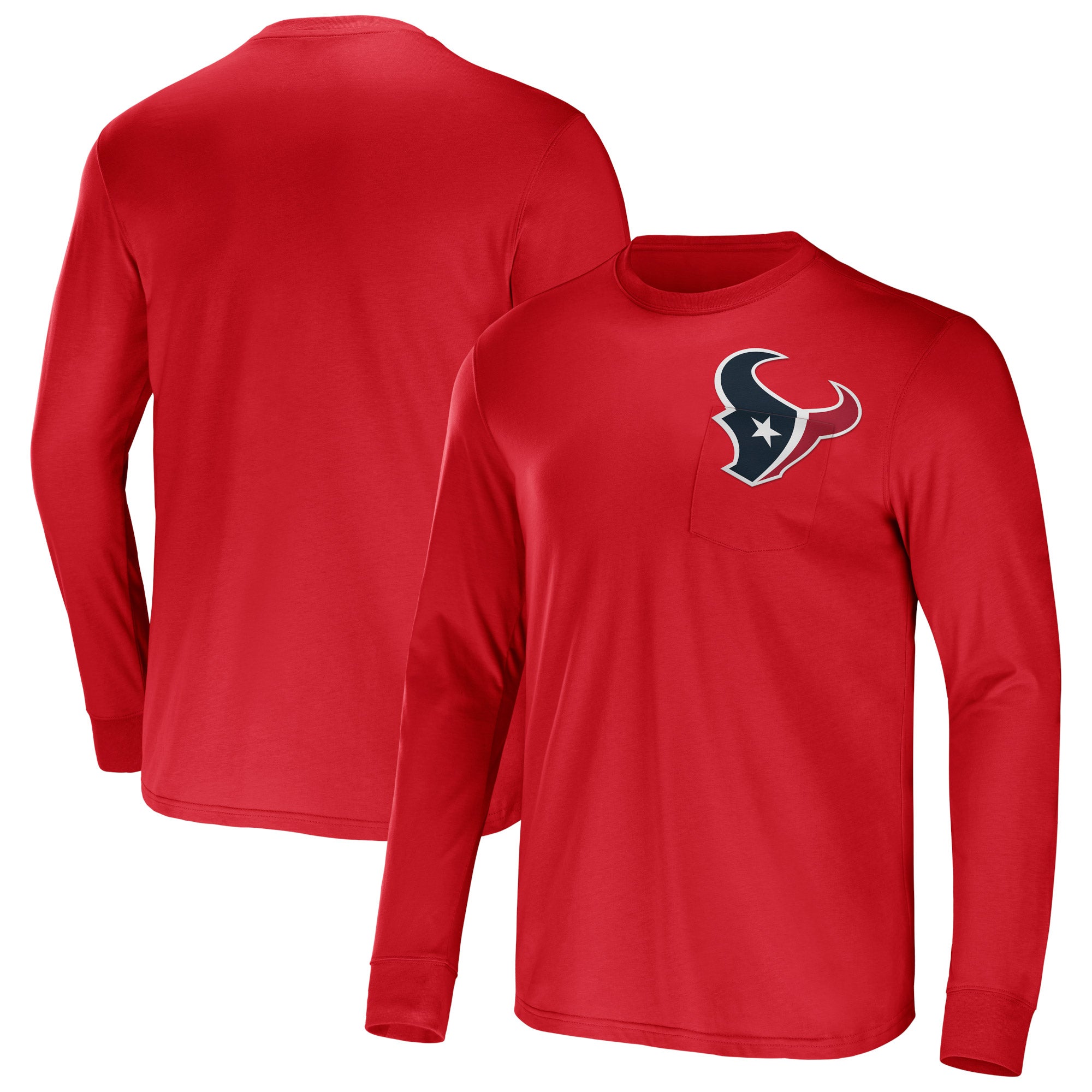 NFL x Darius Rucker Collection by Fanatics Texans Team Long Sleeve Pocket T- Shirt - Men's