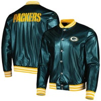 The Wild Collective Packers Womens Metallic Bomber Jacket
